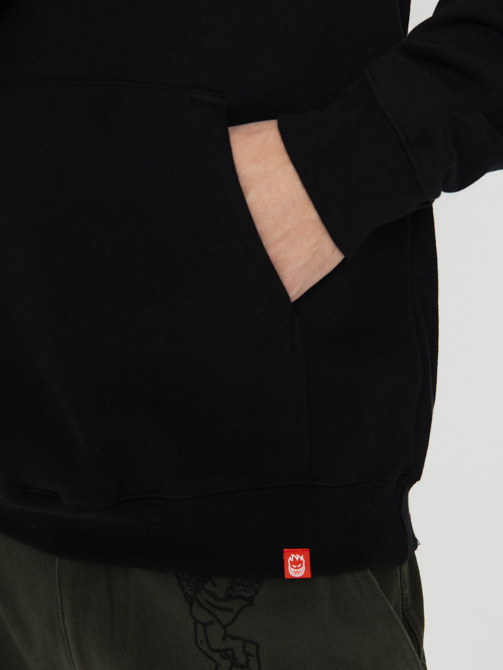 Bluza z kapturem Spitfire Cls 87 Swirl HD (black/white)