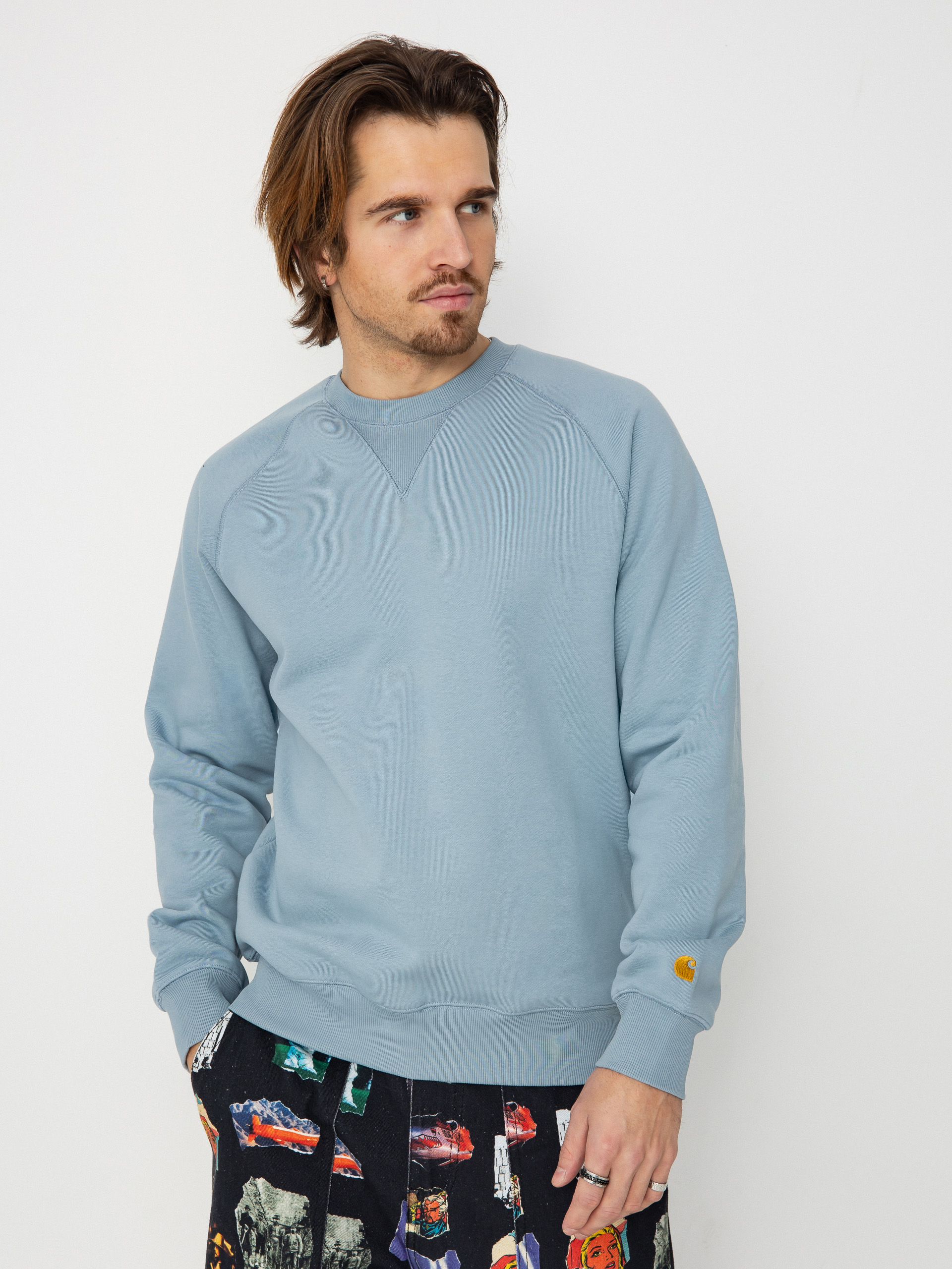 Bluza Carhartt WIP Chase (frosted blue/gold)