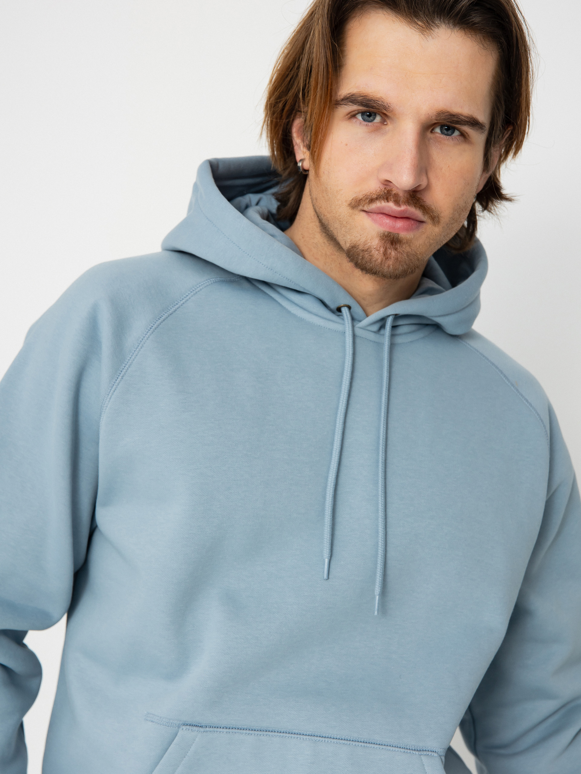 Bluza z kapturem Carhartt WIP Chase HD (frosted blue/gold)