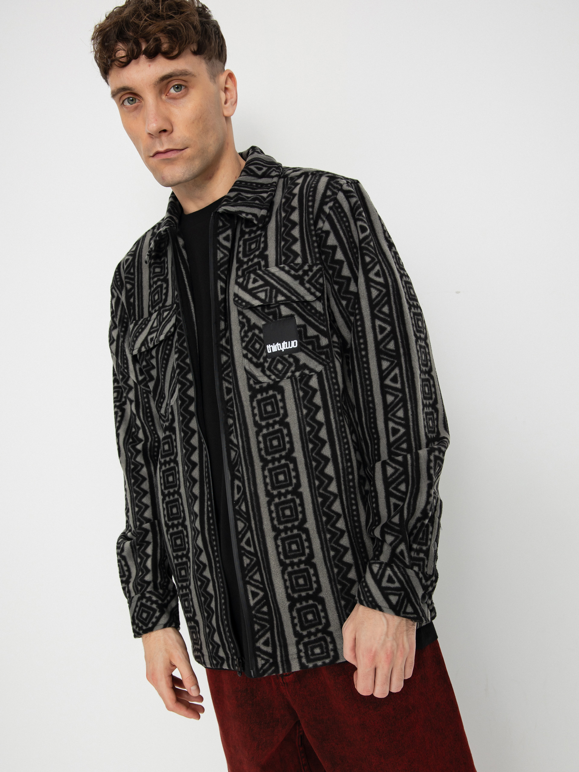 Koszula ThirtyTwo Rest Stop Zip Up (black/charcoal)
