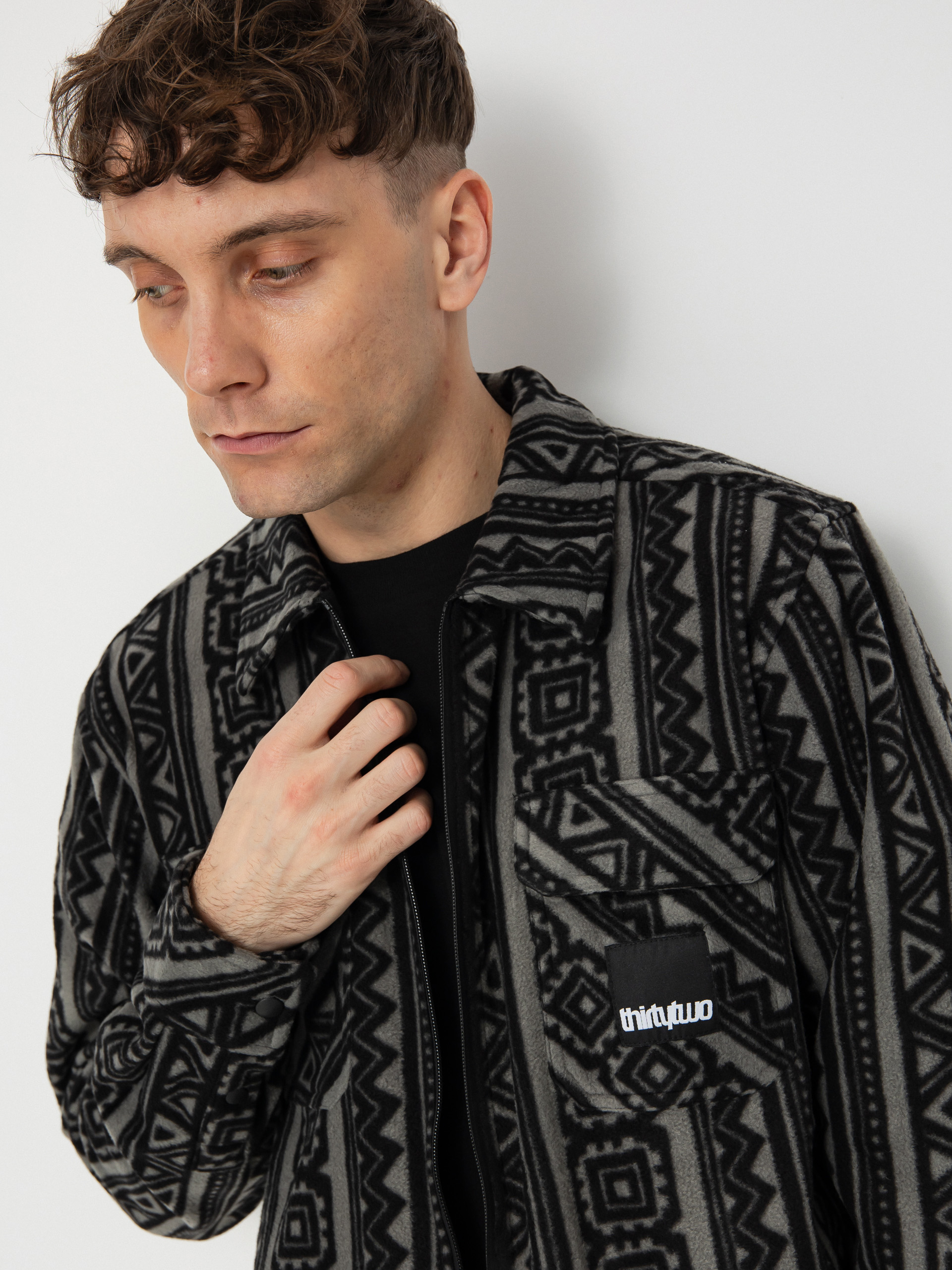 Koszula ThirtyTwo Rest Stop Zip Up (black/charcoal)