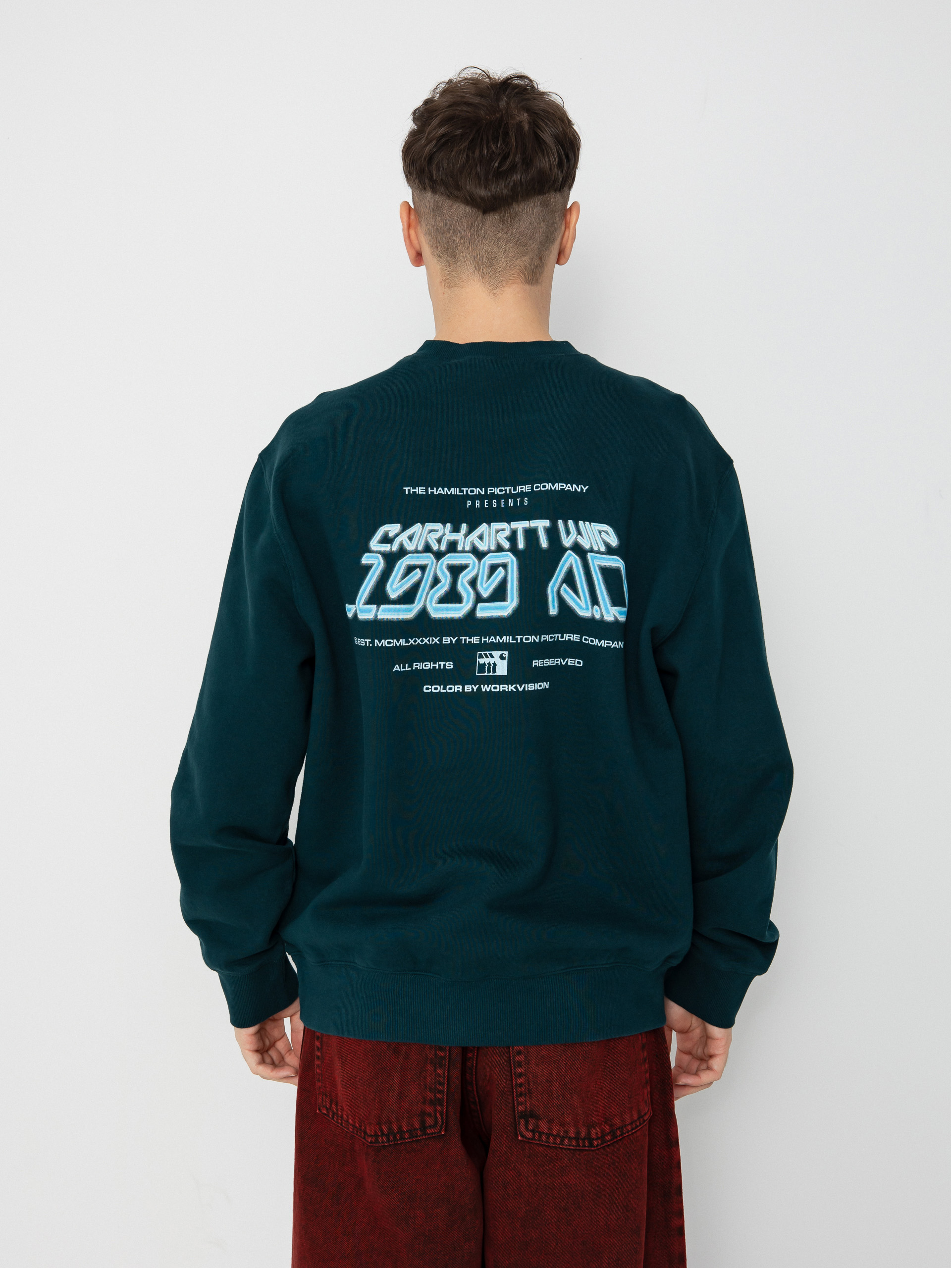 Bluza Carhartt WIP Greatest Flicks (deep lagoon)