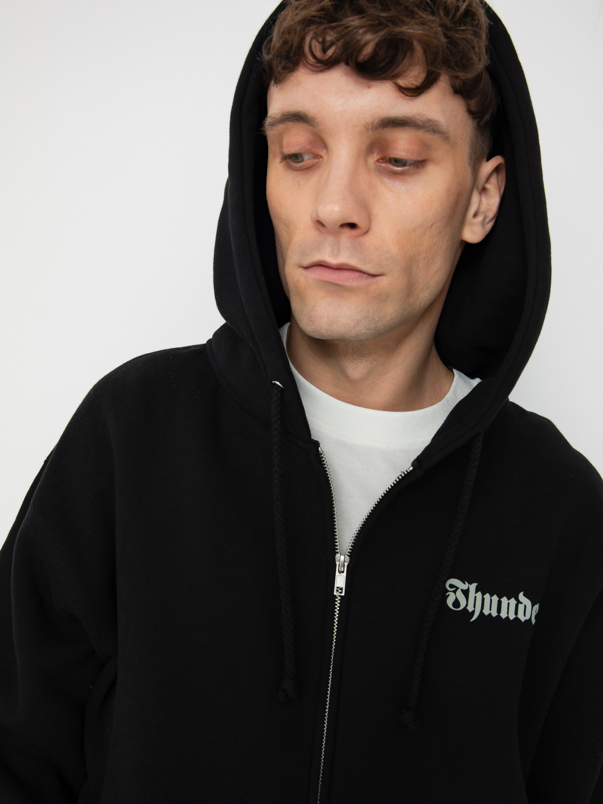 THEREDTHREAD wh×bk Bluza z kapturem Thunder World Wide ZHD - czarny (black/grey)