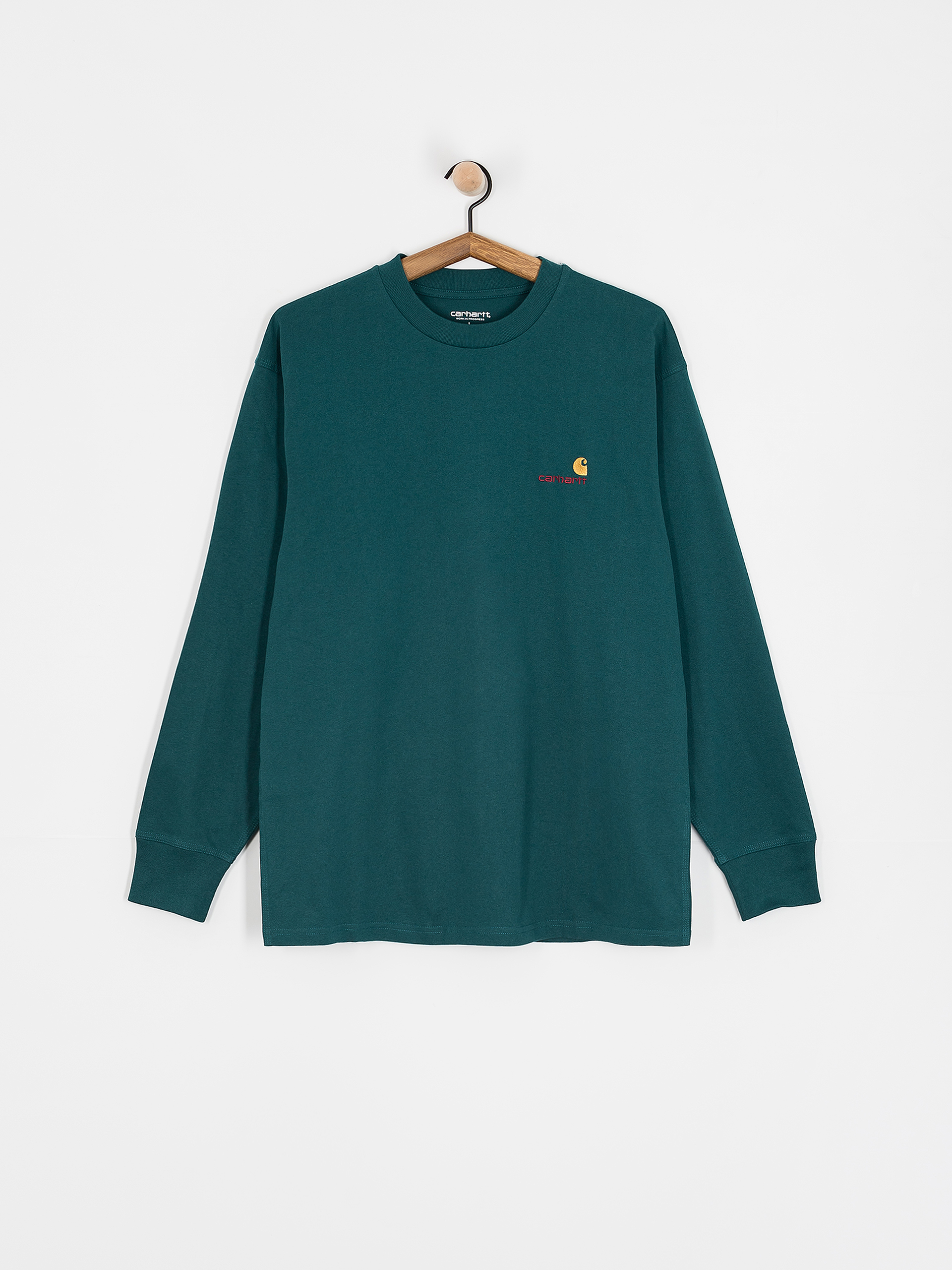 Longsleeve Carhartt WIP American Script (malachite)