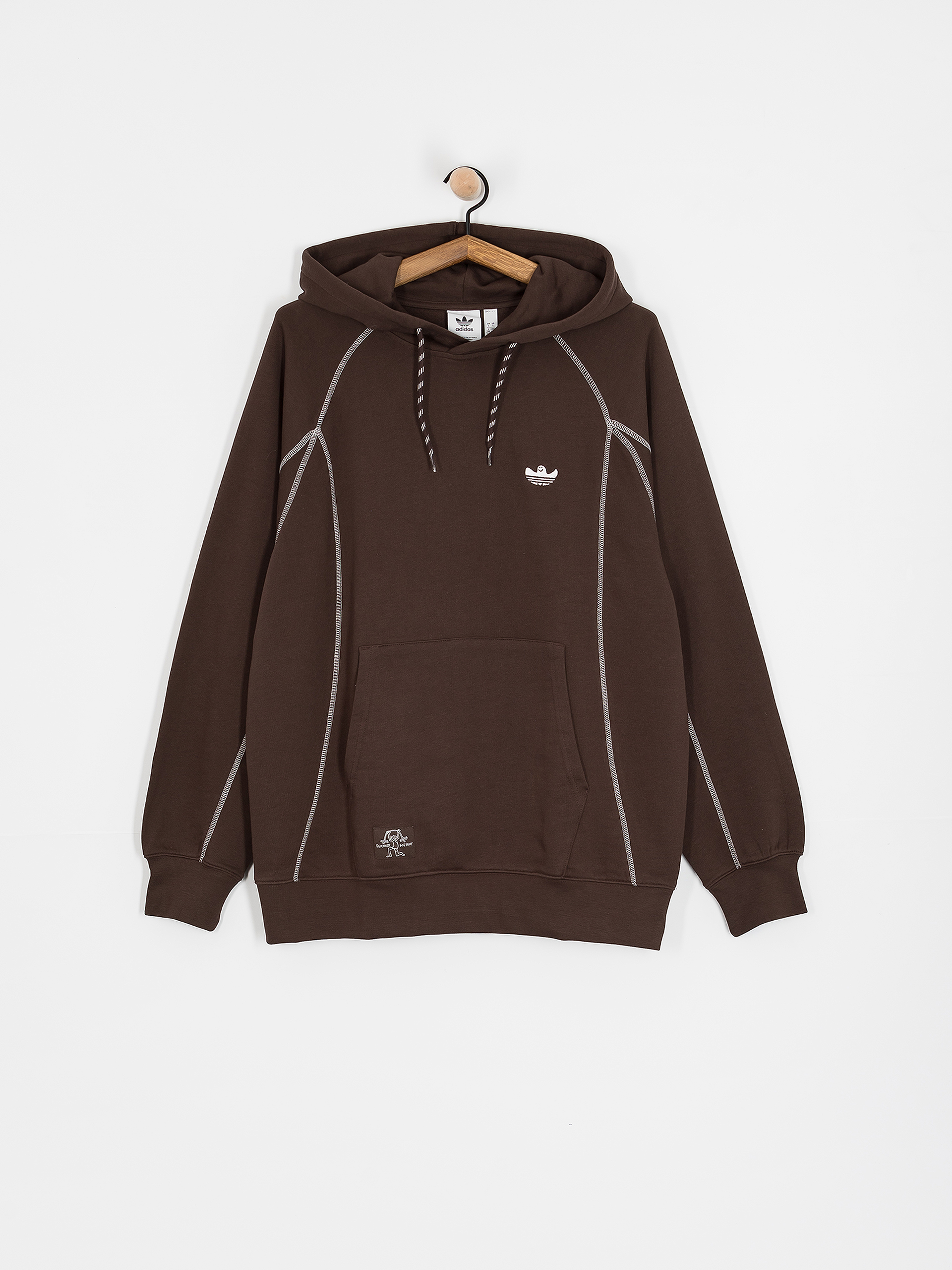 Bluza z kapturem adidas Shmoo Fw HD (dbrown/cwhite)