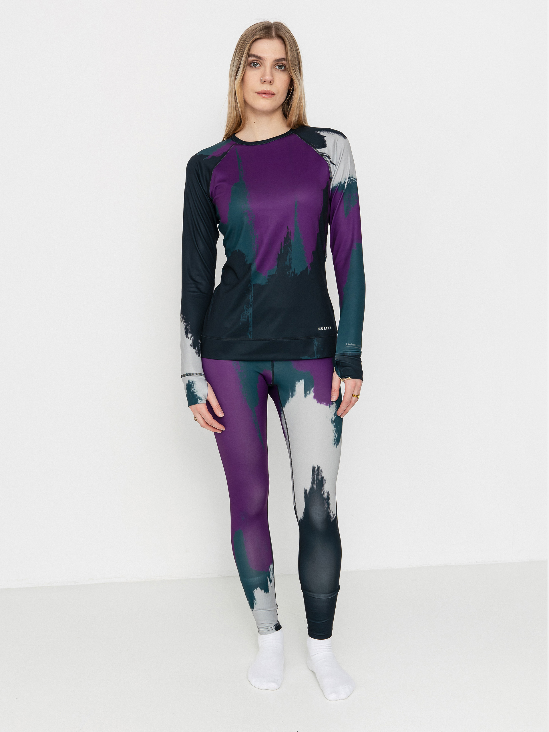 Longsleeve Burton Lightweight X Crew Wmn (silver sconce/forest chalk)