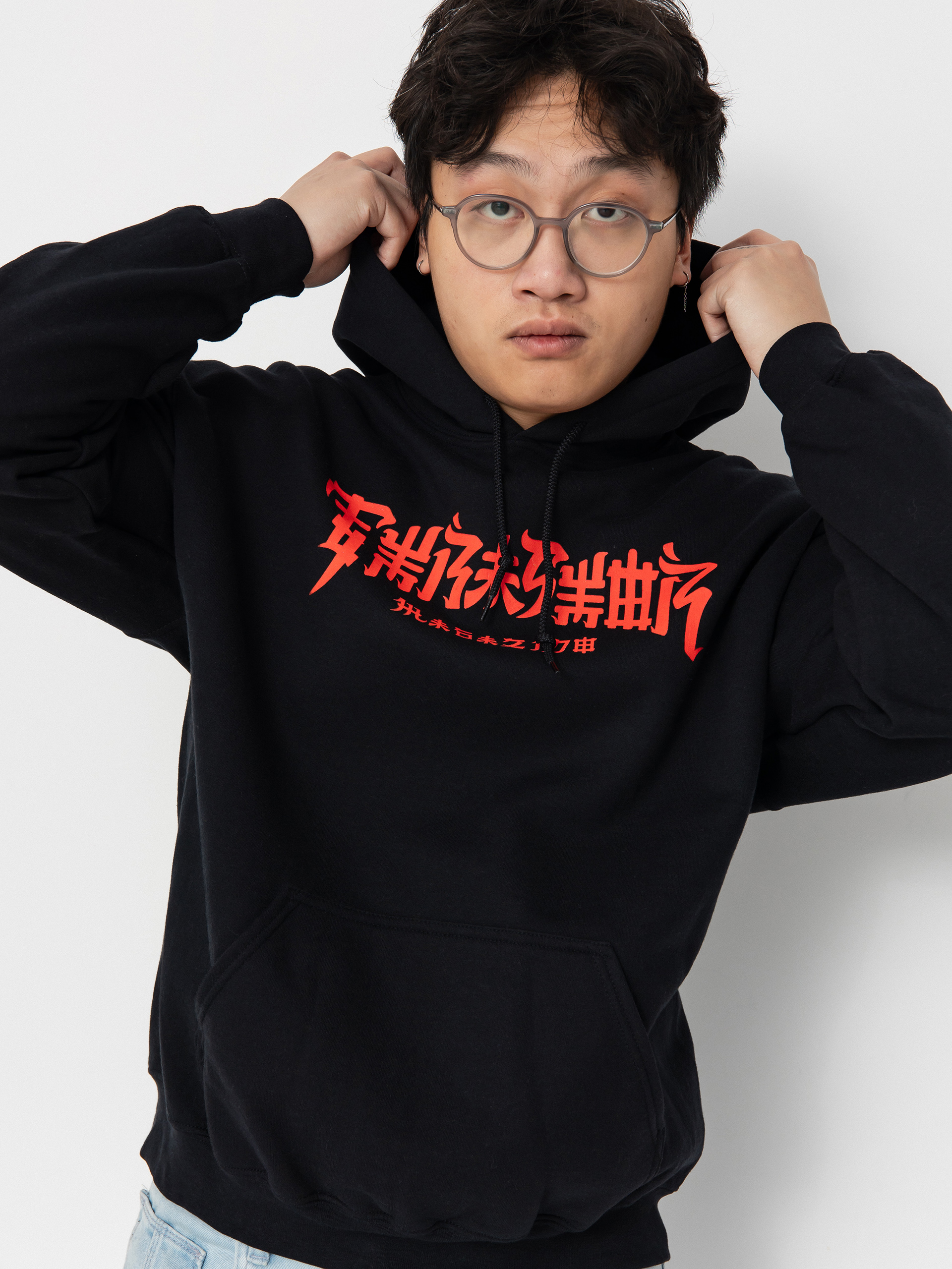 Bluza z kapturem Thrasher X Toy Machine Chinatown HD (black)