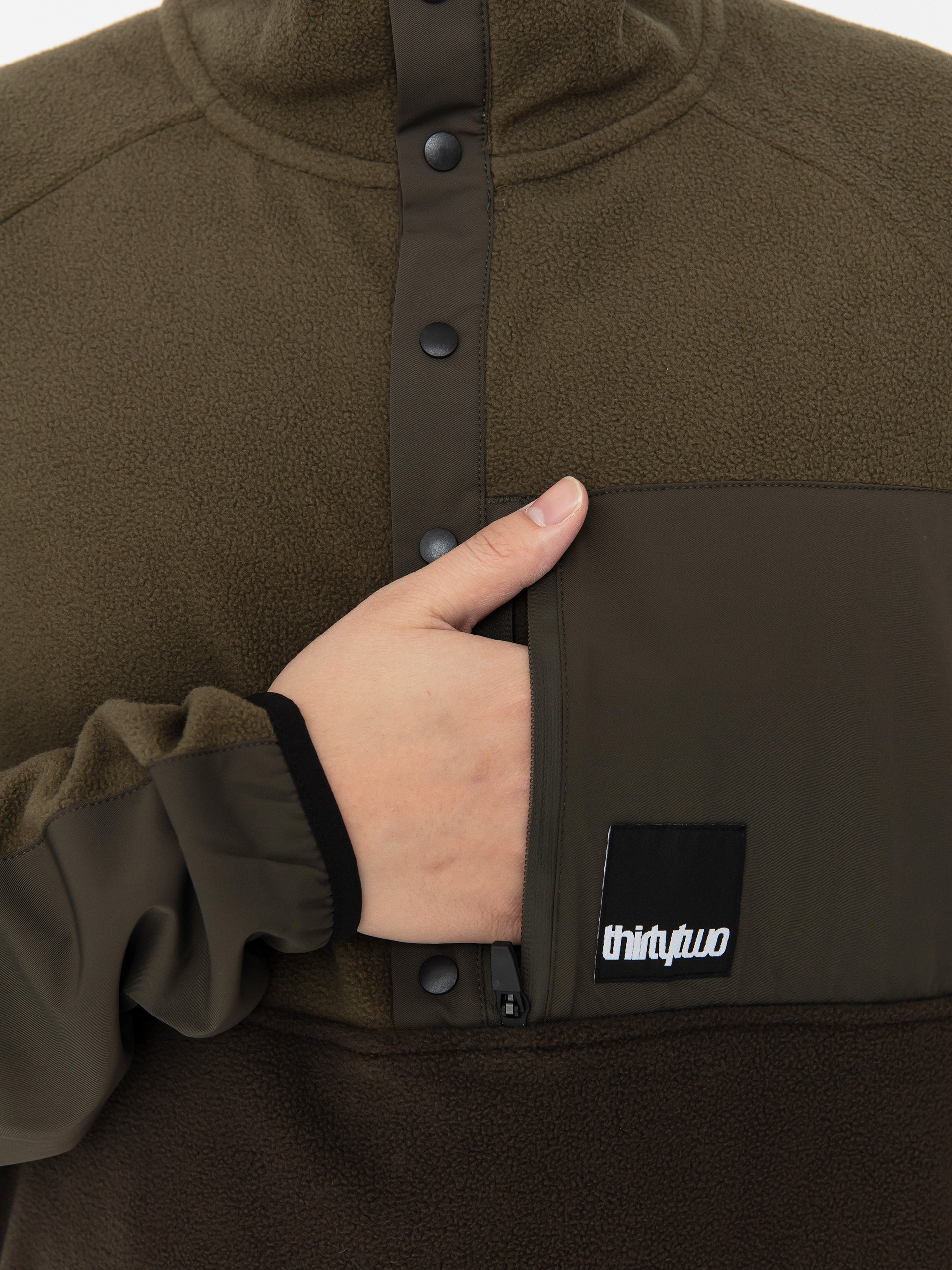 Męska Bluza aktywna ThirtyTwo Rest Stop Anorak (military)