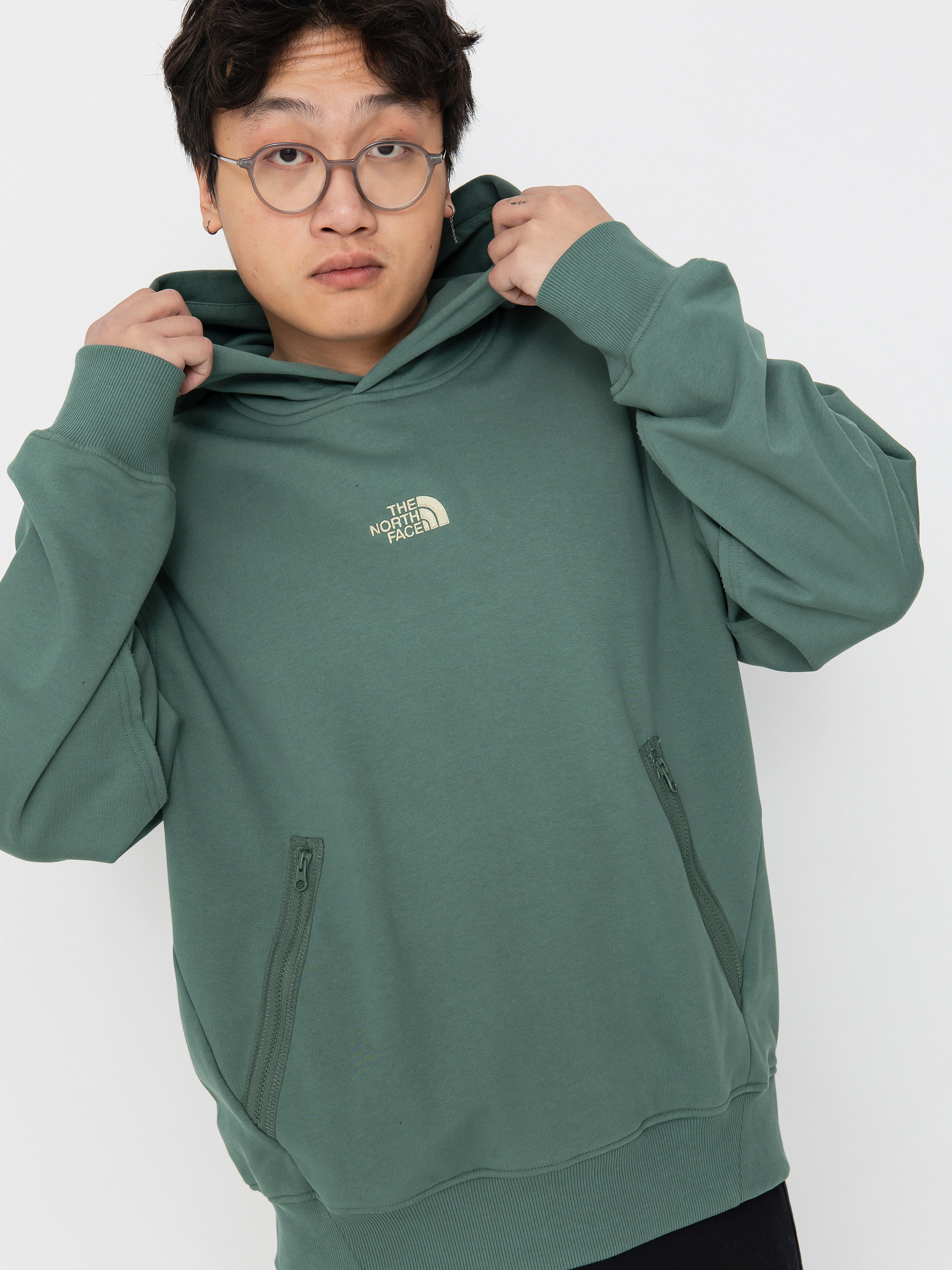 Bluza z kapturem The North Face Heritage Graphic Relaxed HD (duck green)