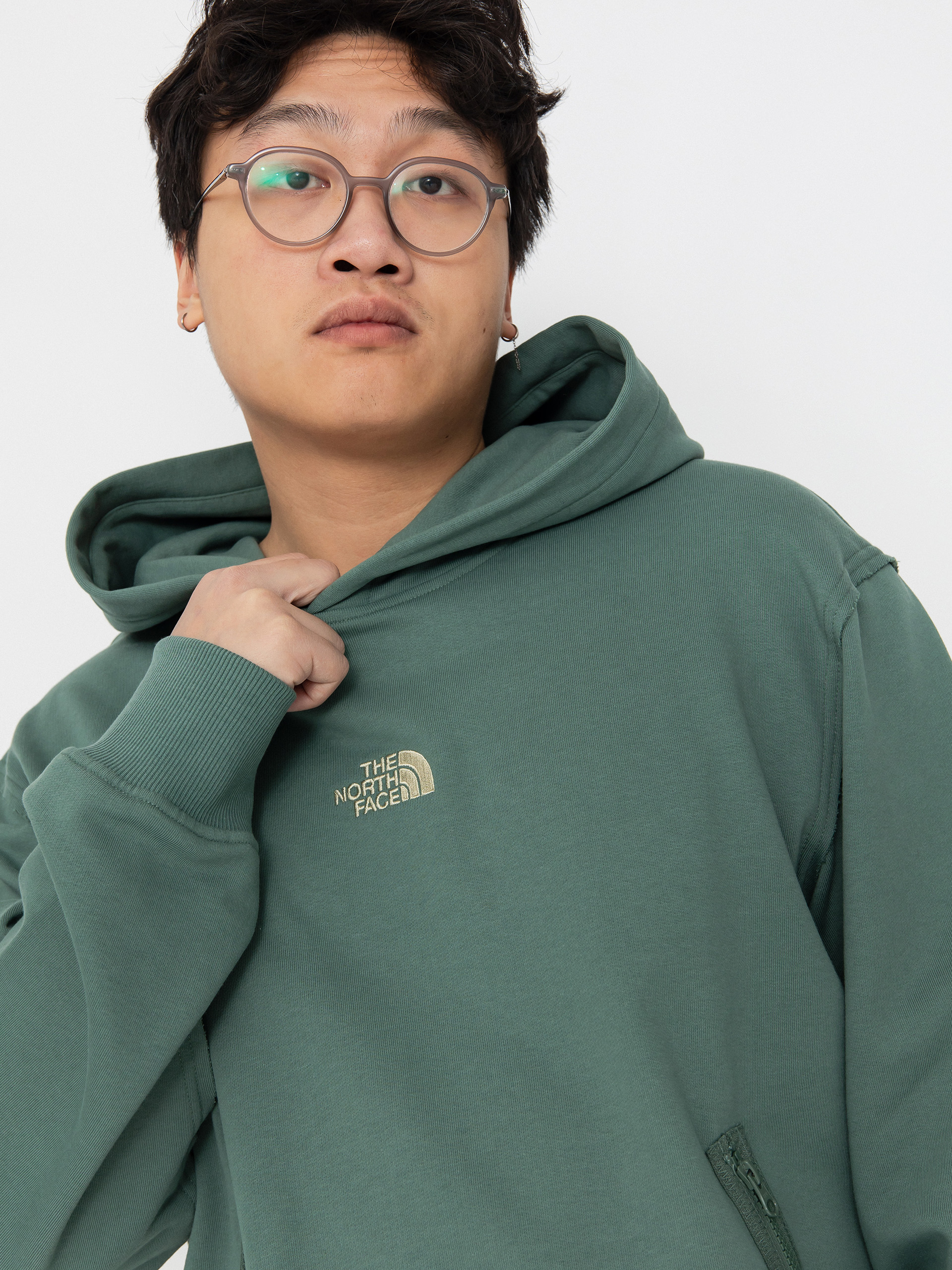 Bluza z kapturem The North Face Heritage Graphic Relaxed HD (duck green)