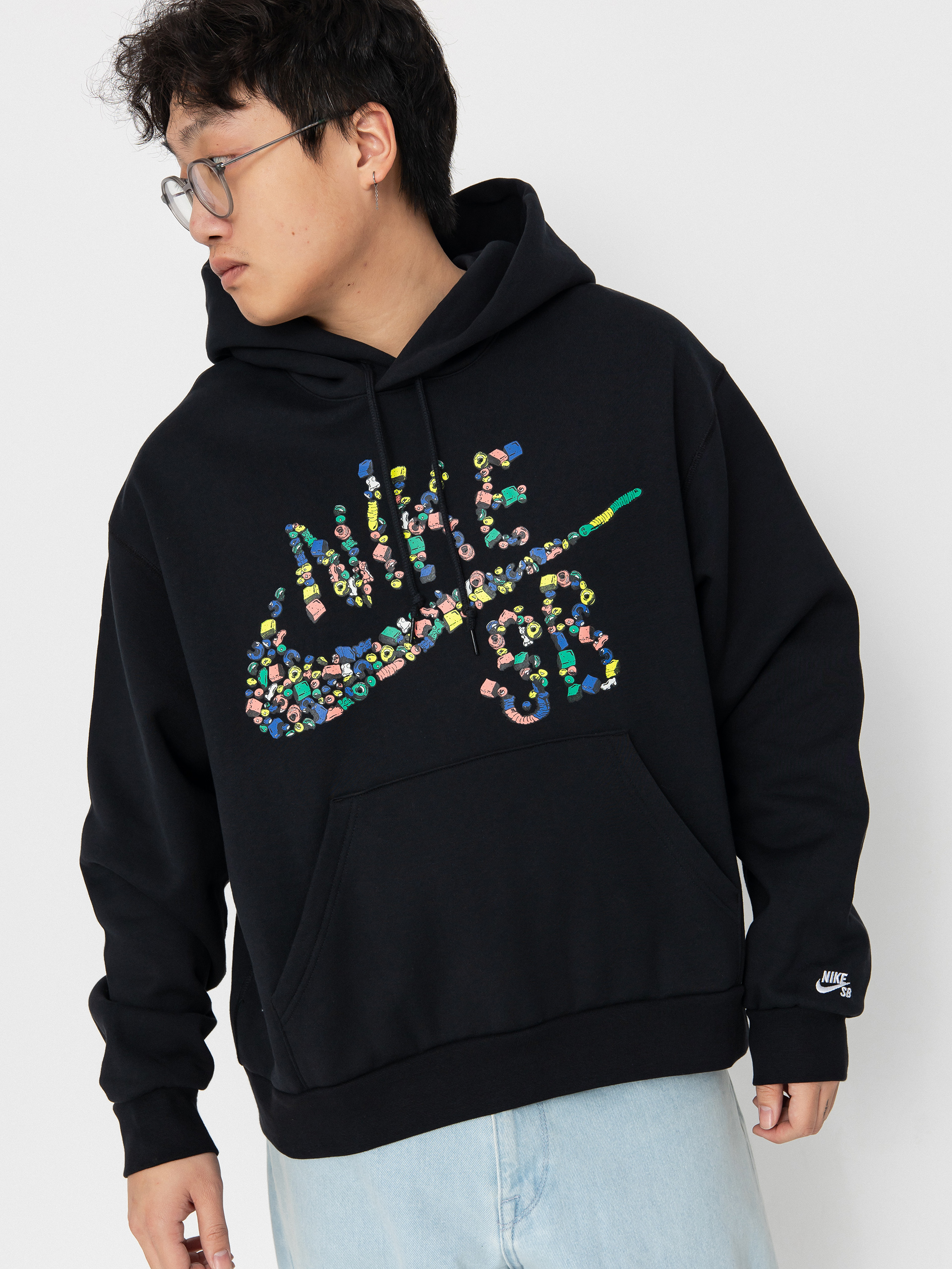 Bluza z kapturem Nike SB Sugar High HD (black/white)