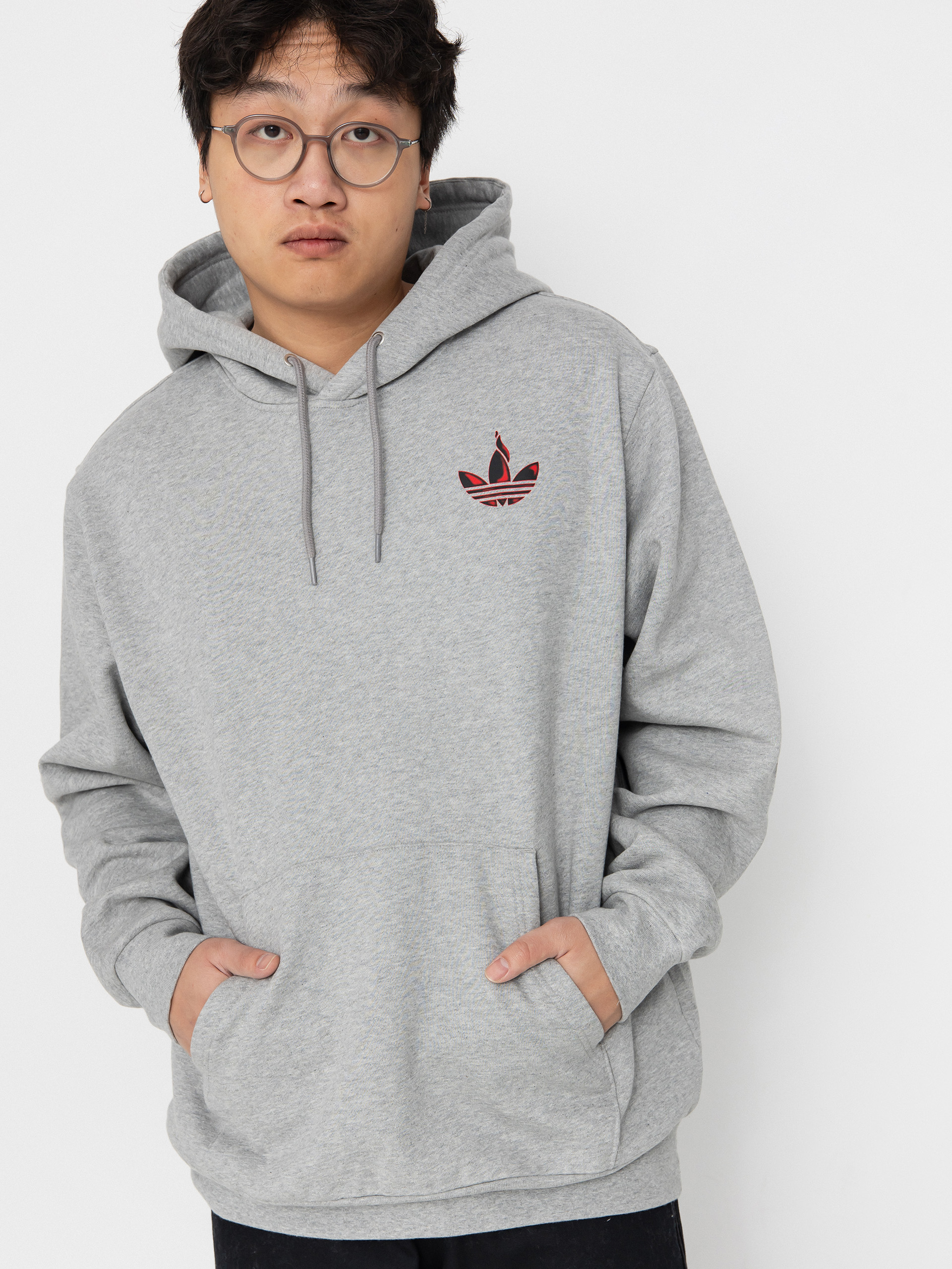Bluza z kapturem adidas Trf Trch HD (mgreyh/red)