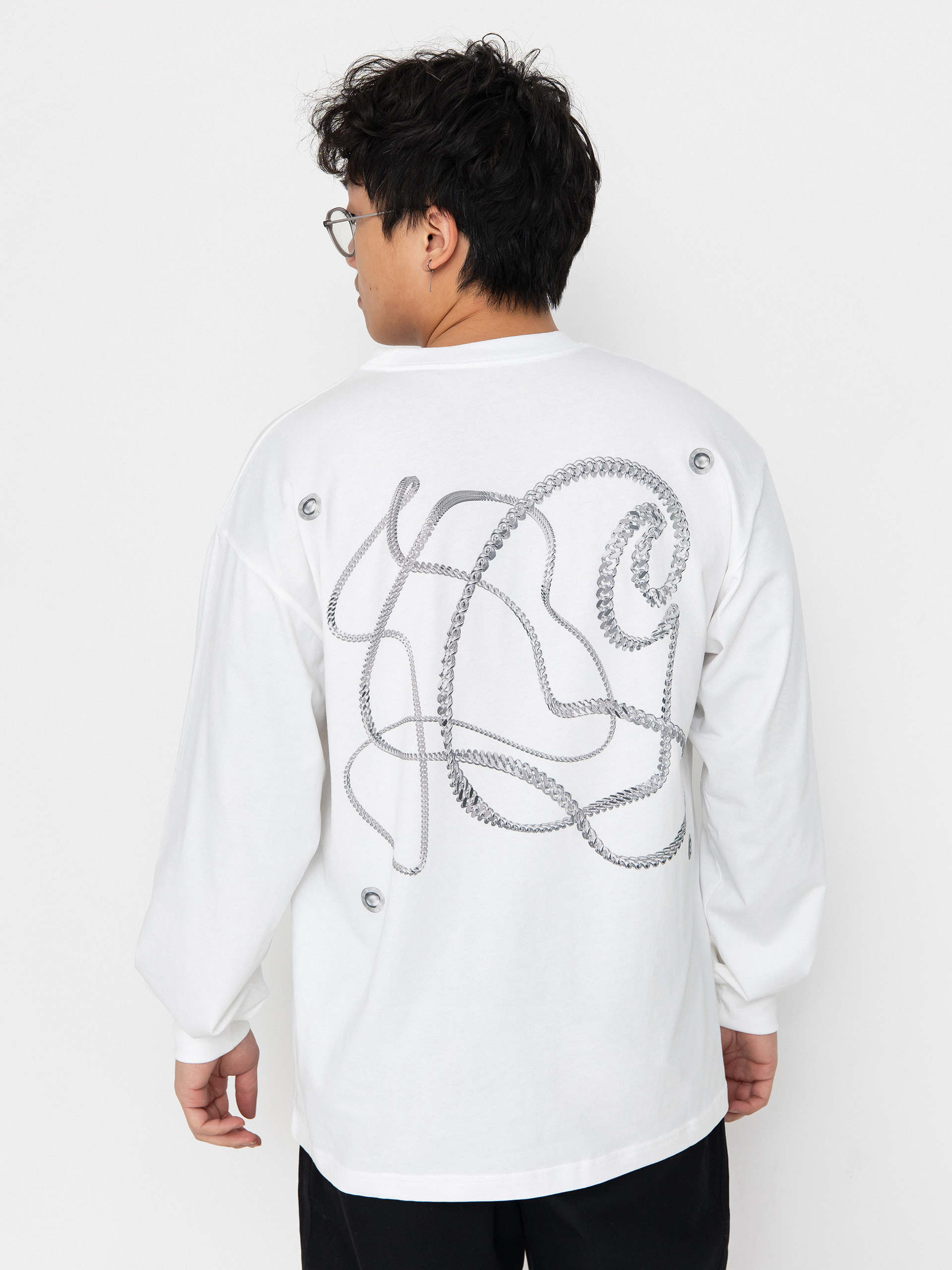 Longsleeve Carhartt WIP Chain Link (white/silver)