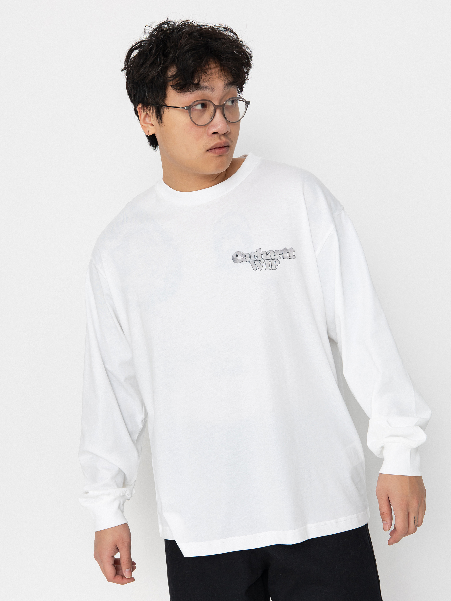 Longsleeve Carhartt WIP Chain Link (white/silver)
