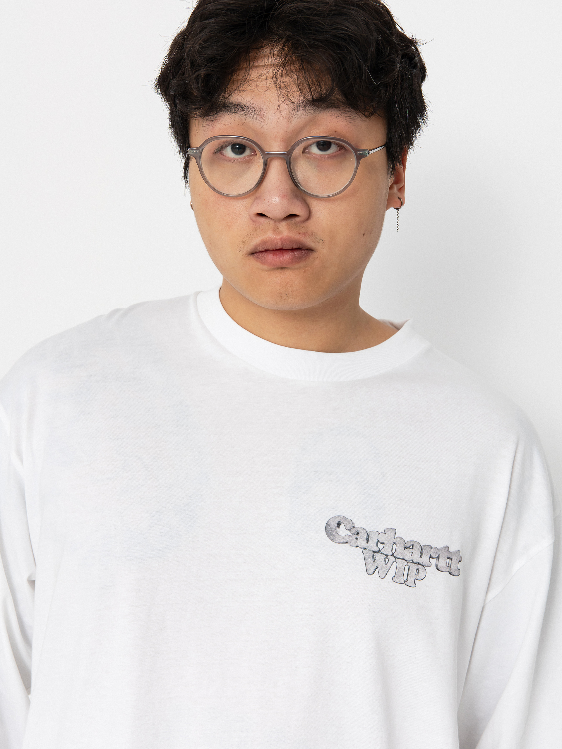 Longsleeve Carhartt WIP Chain Link (white/silver)