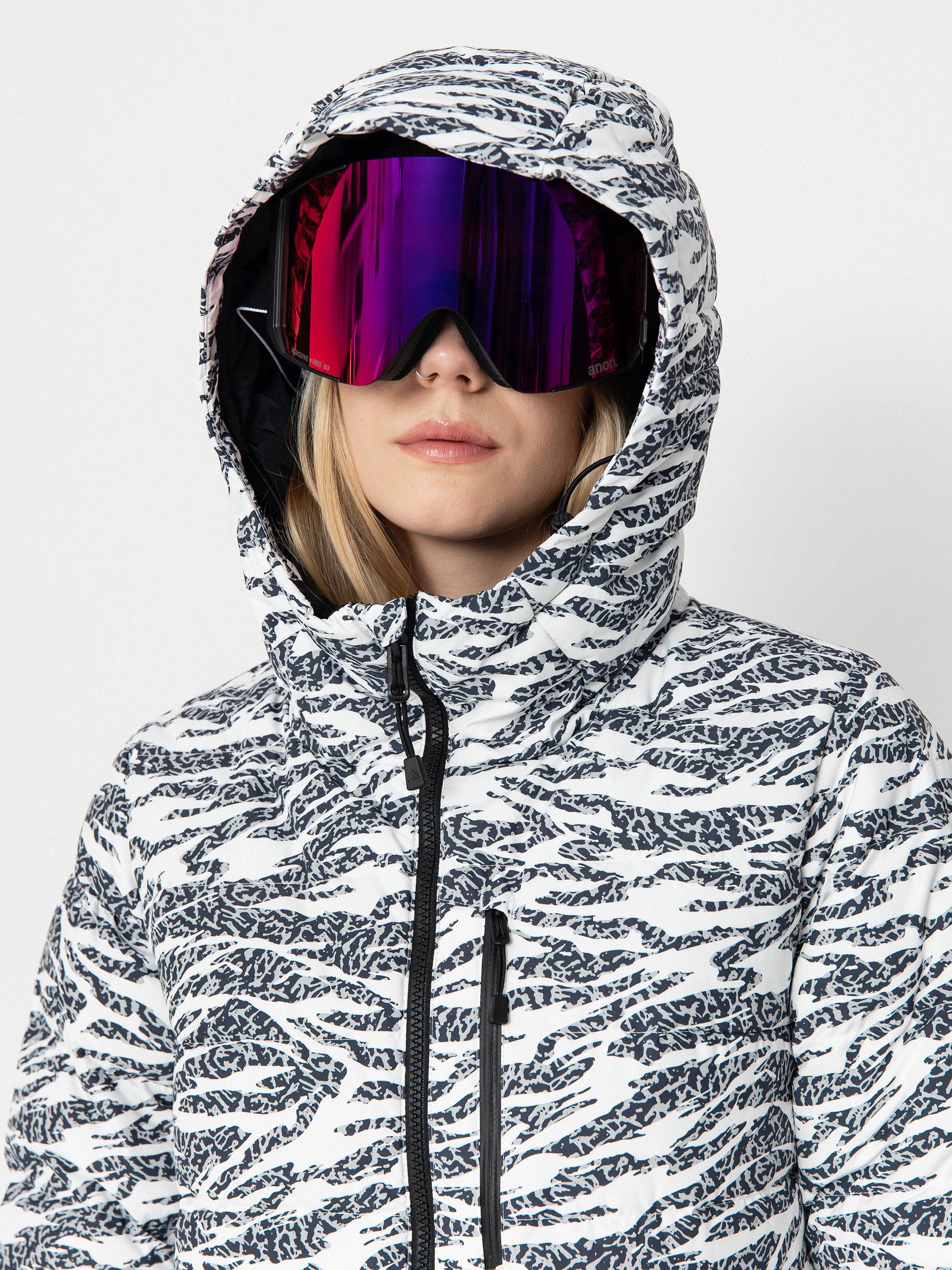 Damska Kurtka snowboardowa Burton Loyil Down (zebra camo)