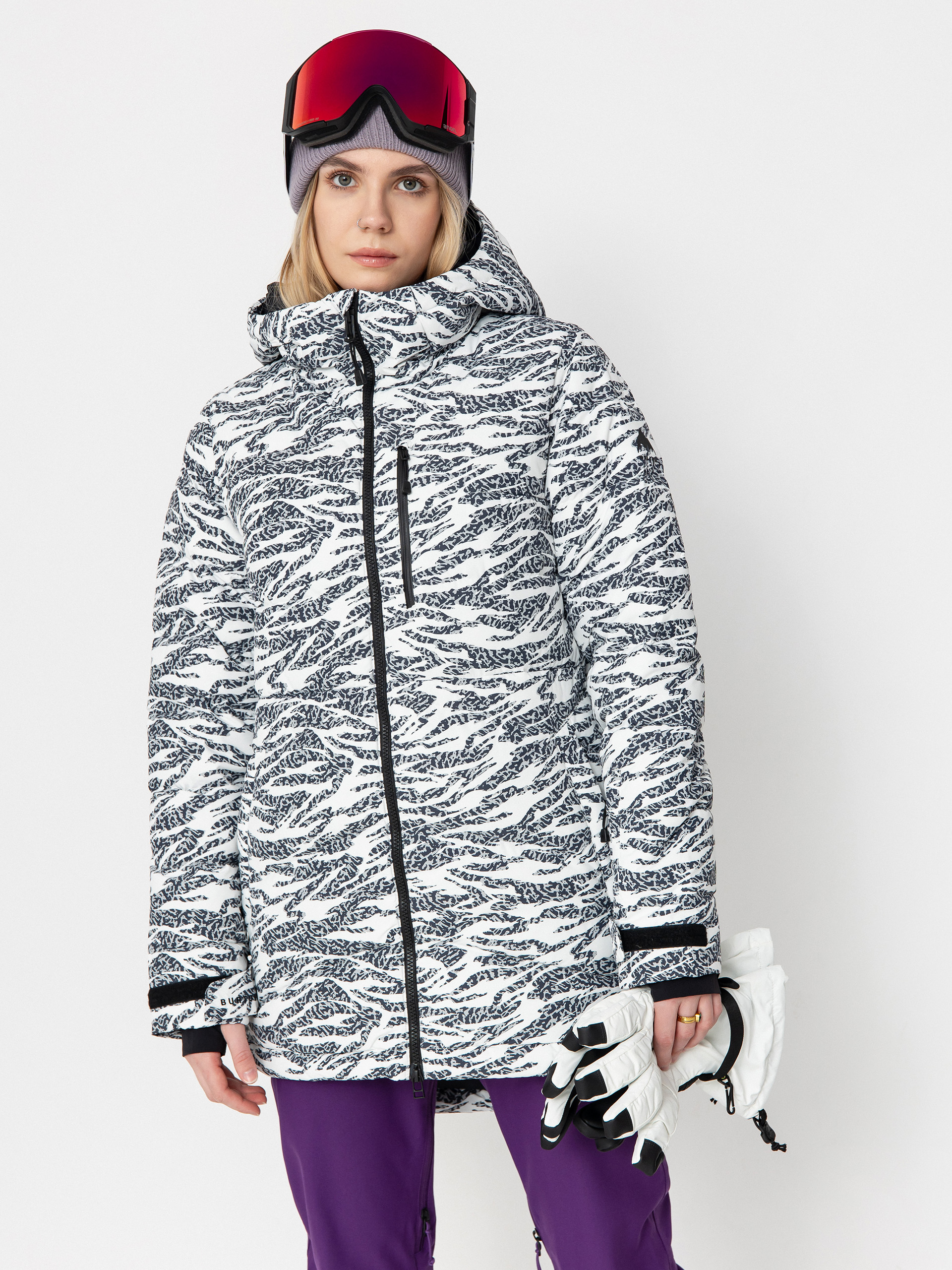 Damska Kurtka snowboardowa Burton Loyil Down (zebra camo)