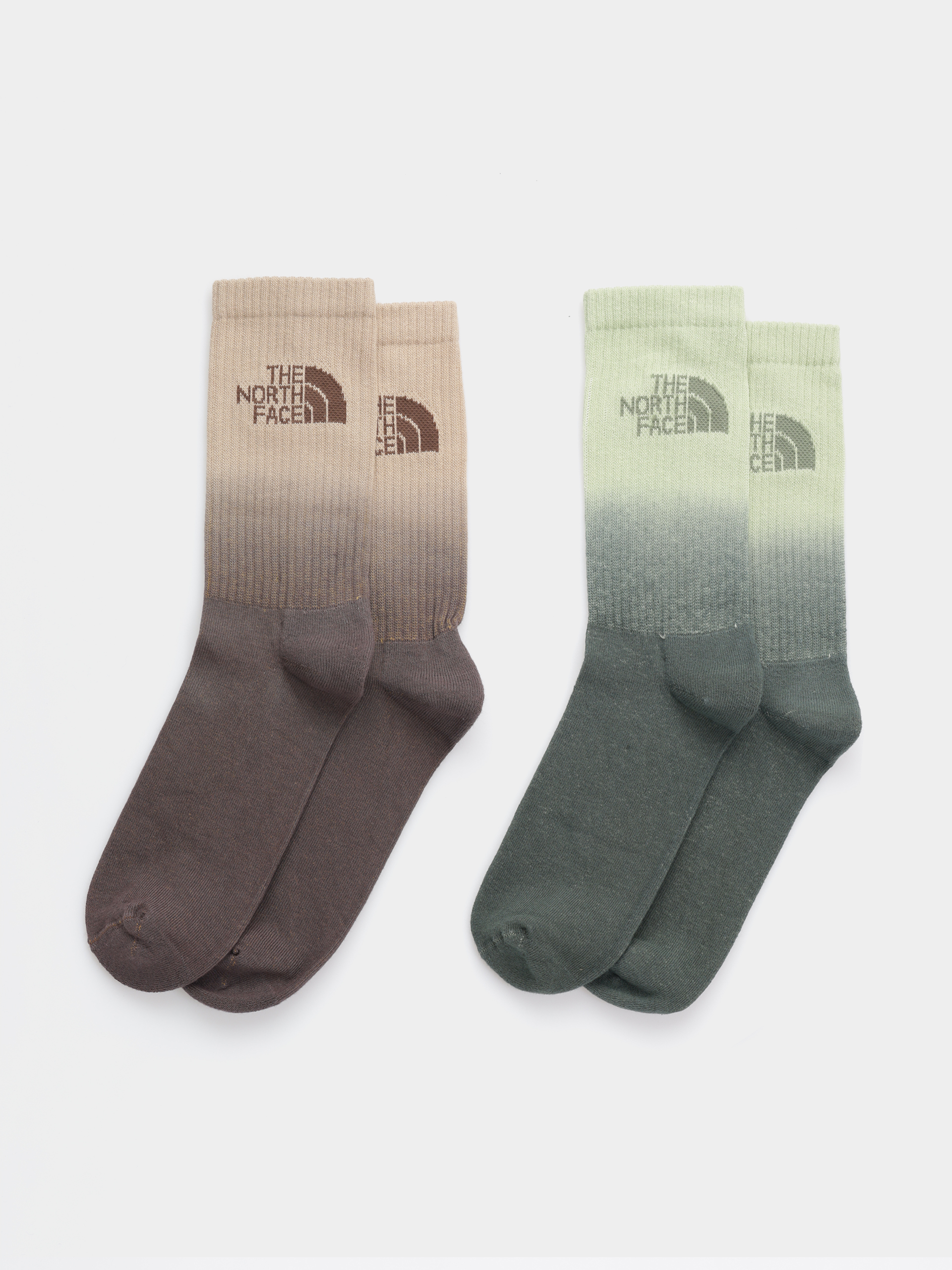 Skarpetki The North Face Everyday Crew Dip Dye 2P (khaki stone/smokey brown)