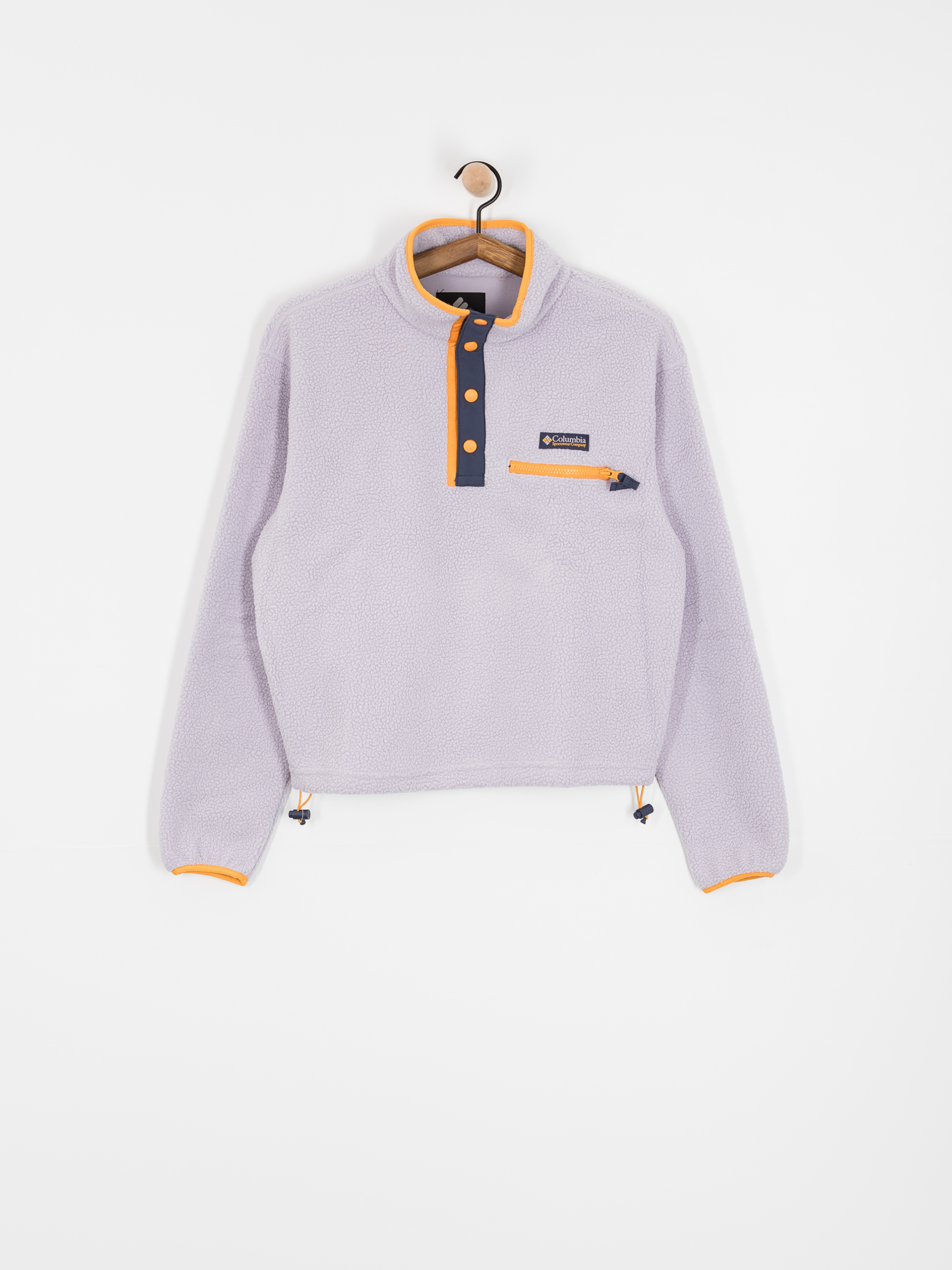 Damski Polar Columbia Helvetia II Cropped Half Snap (lavender pearl)