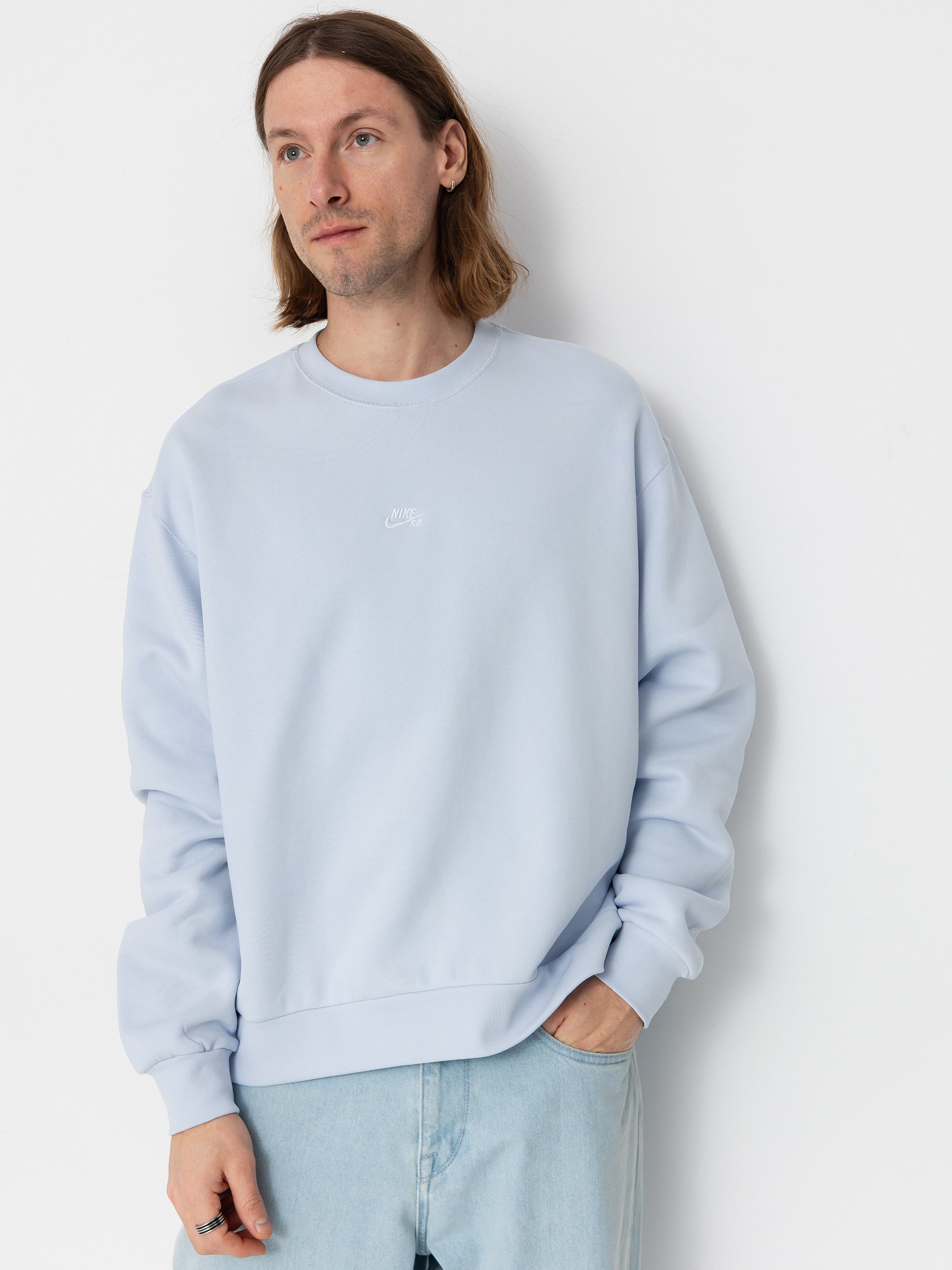 Bluza Nike SB Essential Logo Crew (football grey/white)