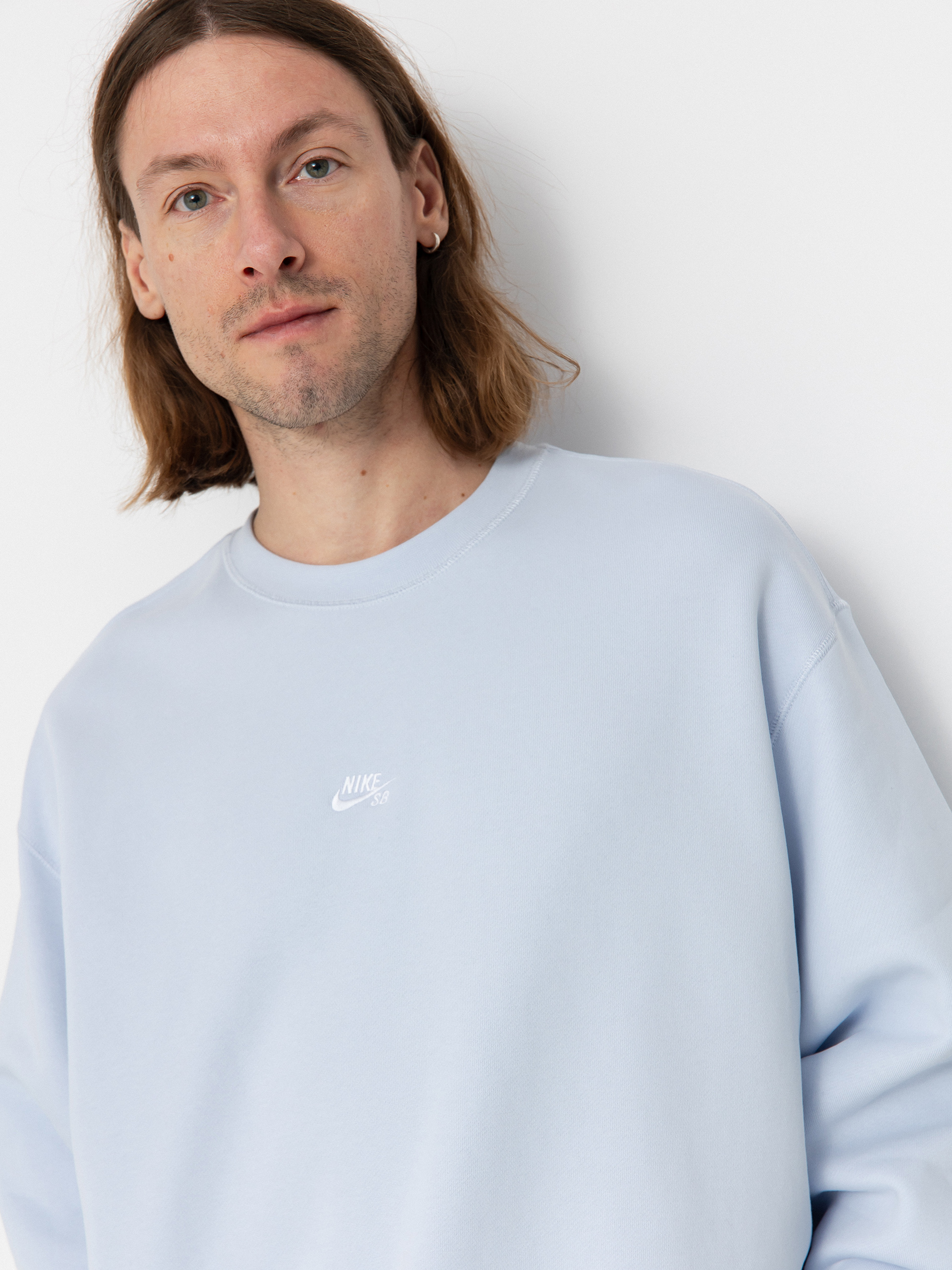 Bluza Nike SB Essential Logo Crew (football grey/white)