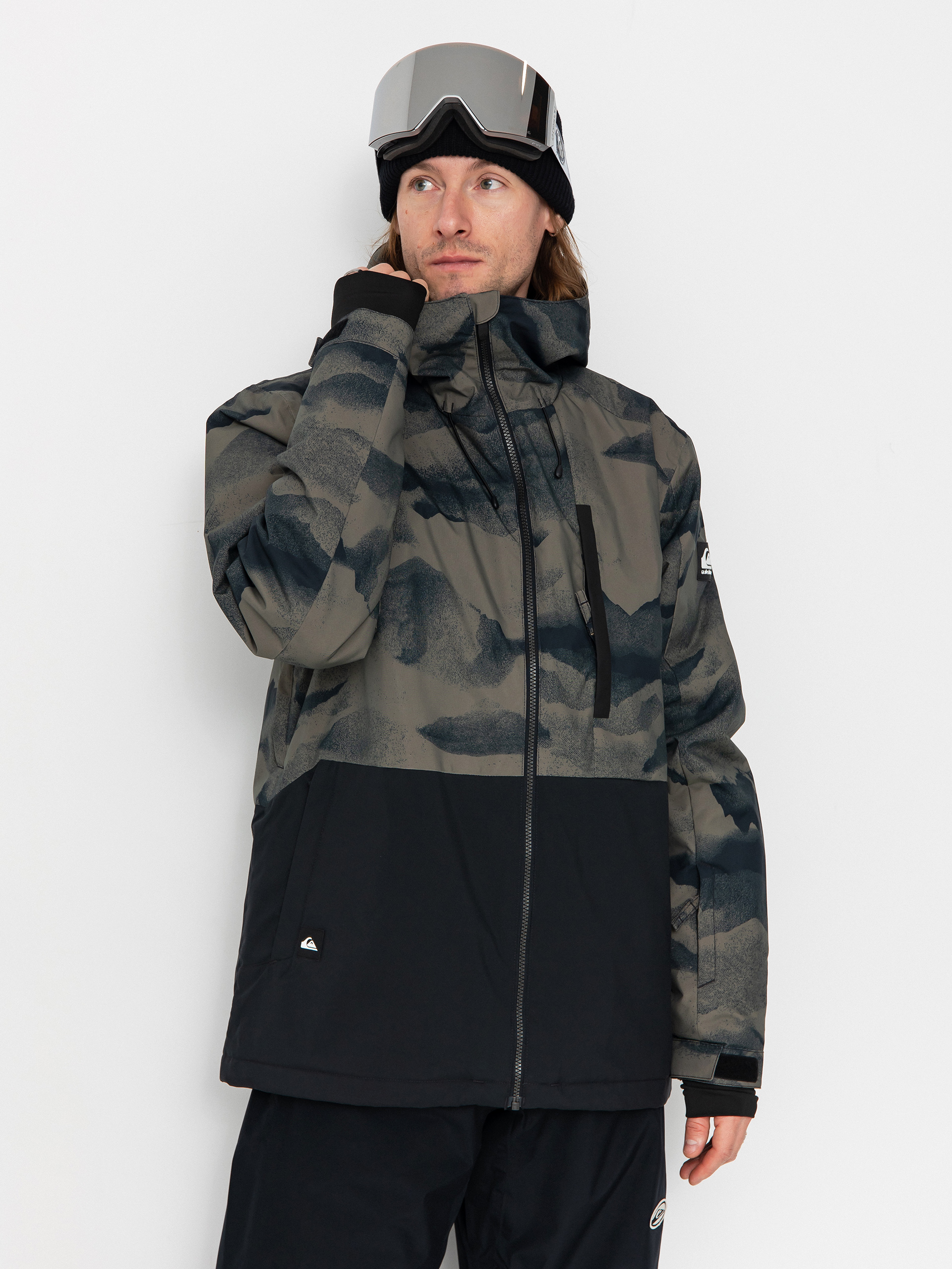 Męska Kurtka snowboardowa Quiksilver Mission Printed Block (mountain spray cante)