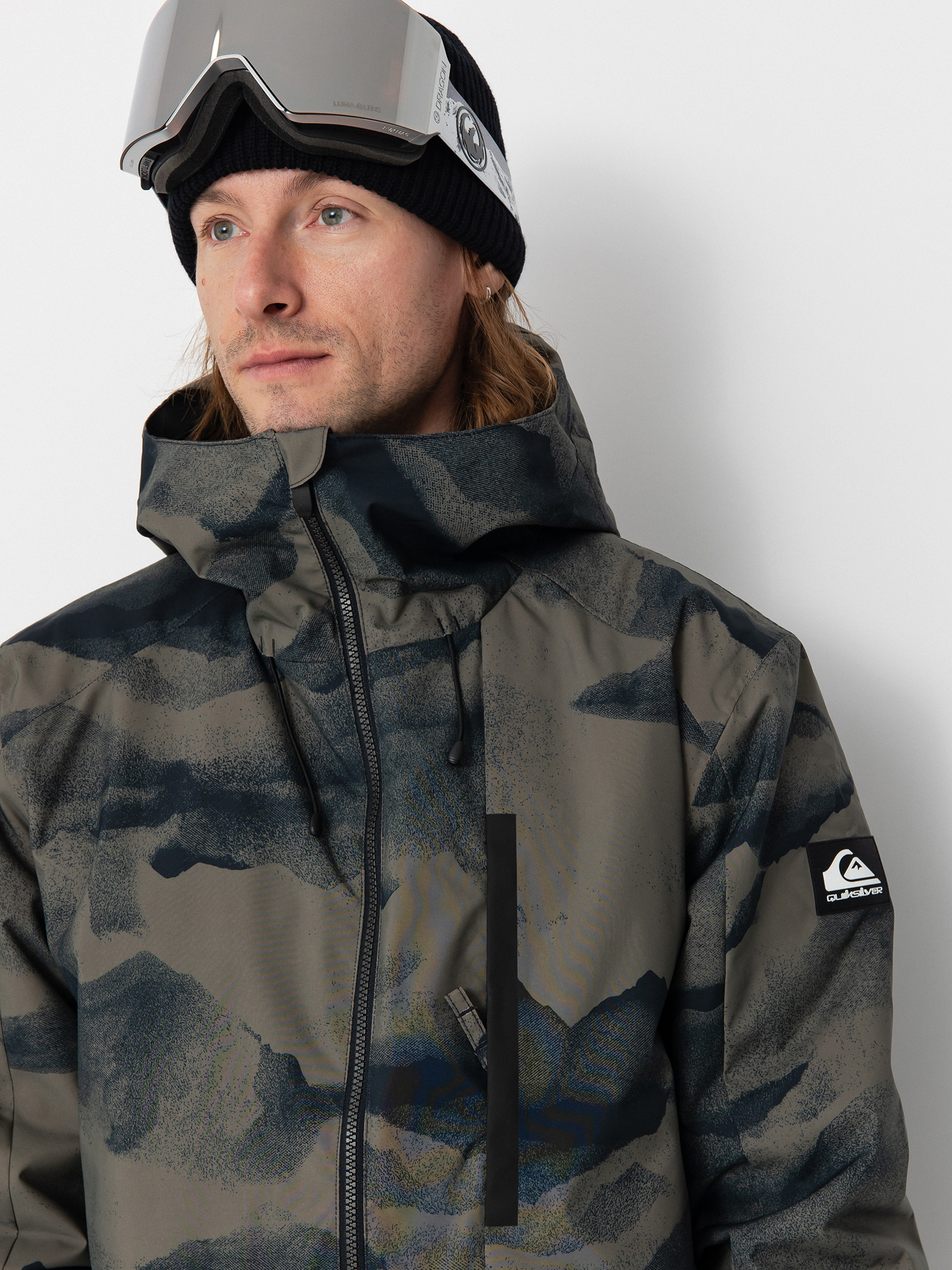 Męska Kurtka snowboardowa Quiksilver Mission Printed Block (mountain spray cante)