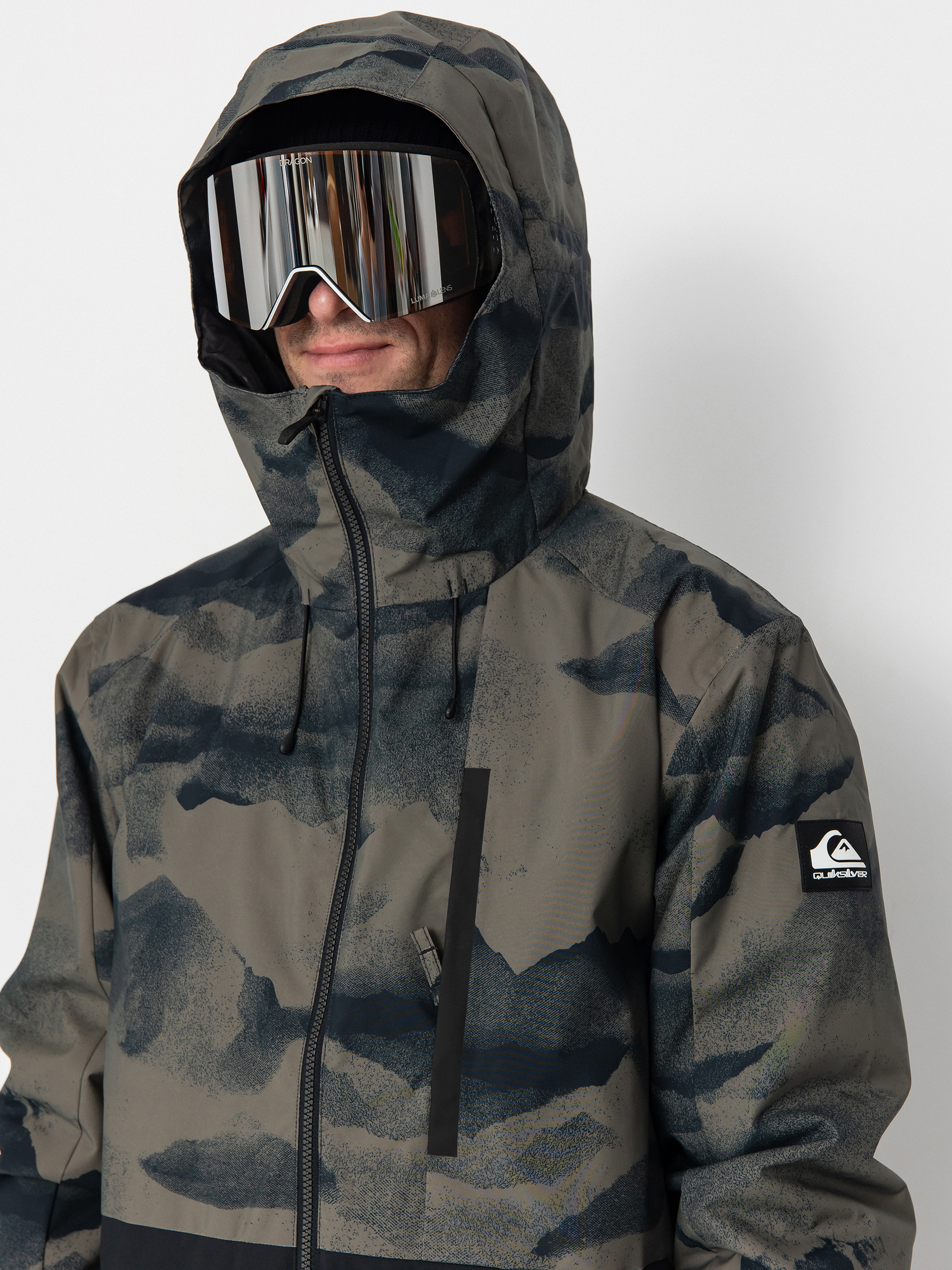 Męska Kurtka snowboardowa Quiksilver Mission Printed Block (mountain spray cante)