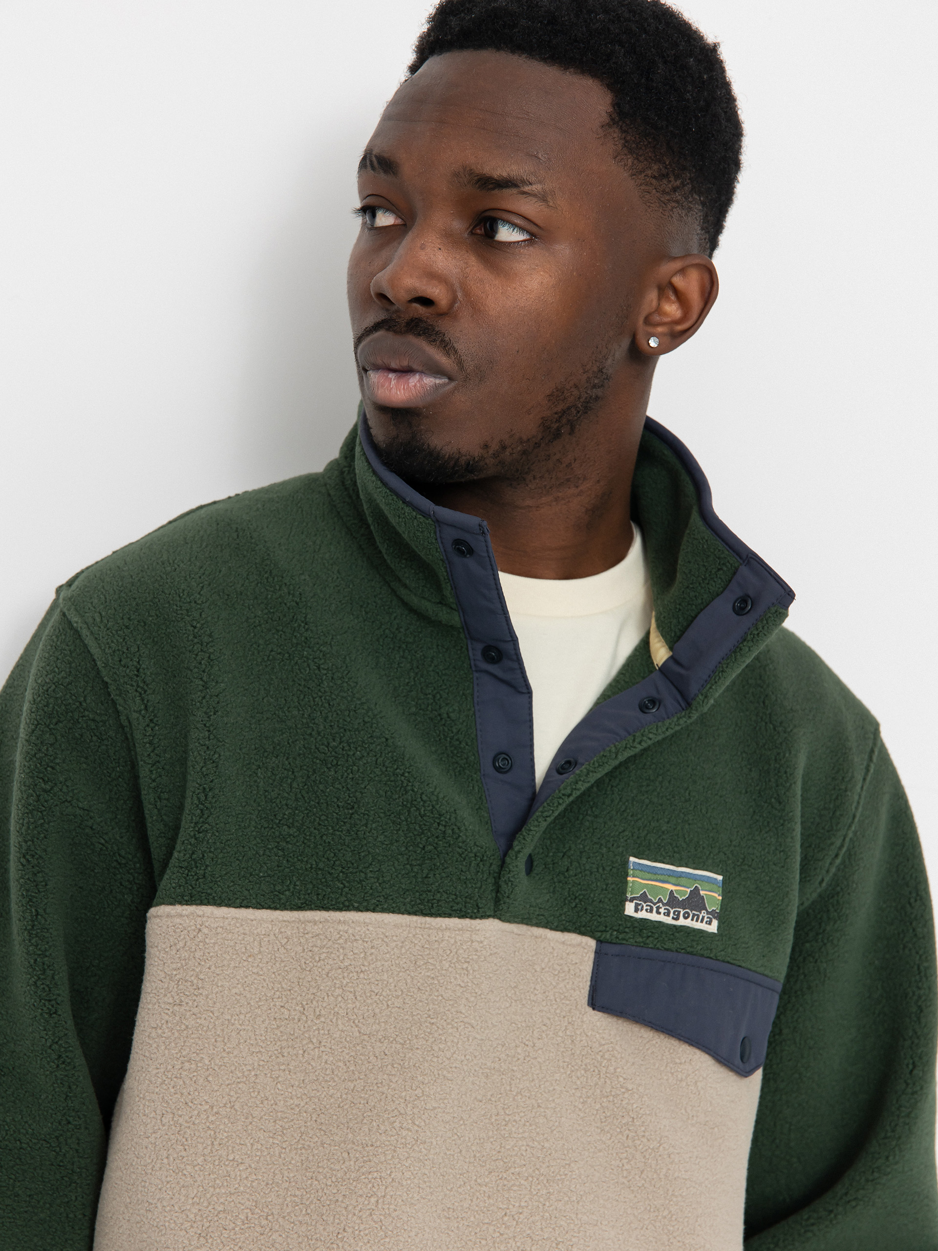 Męski Polar Patagonia LW Synch Snap T (seabird grey)