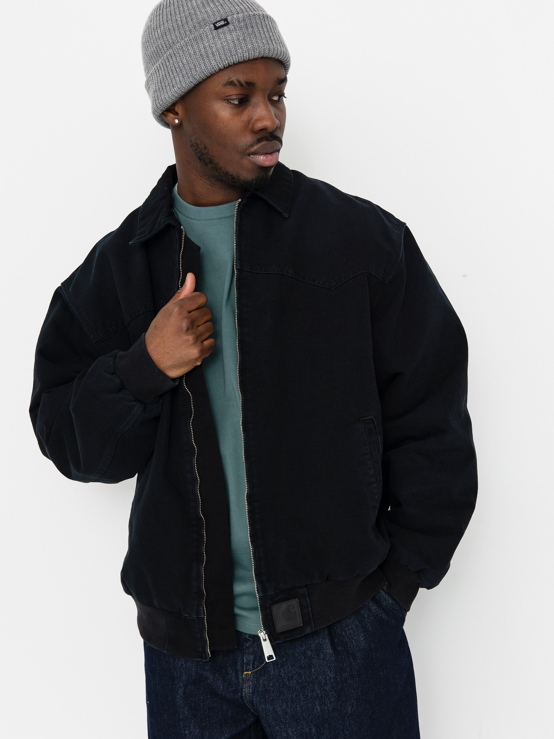 Carhartt OG SANTA FE JACKET XSサイズ Kurtka Carhartt WIP OG Santa Fe - czarny (black/black)