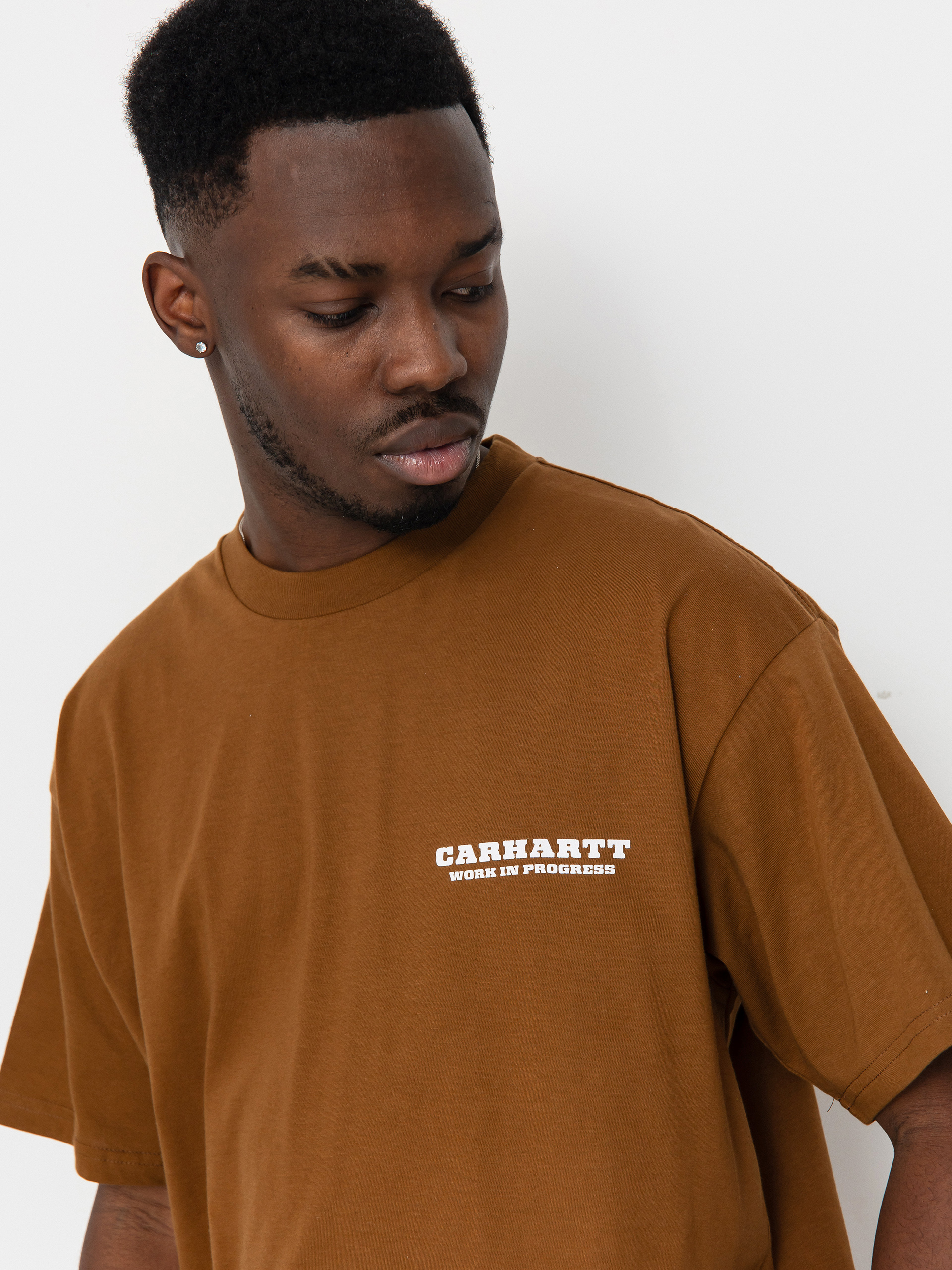 T-shirt Carhartt WIP Runaway (hamilton brown/white)