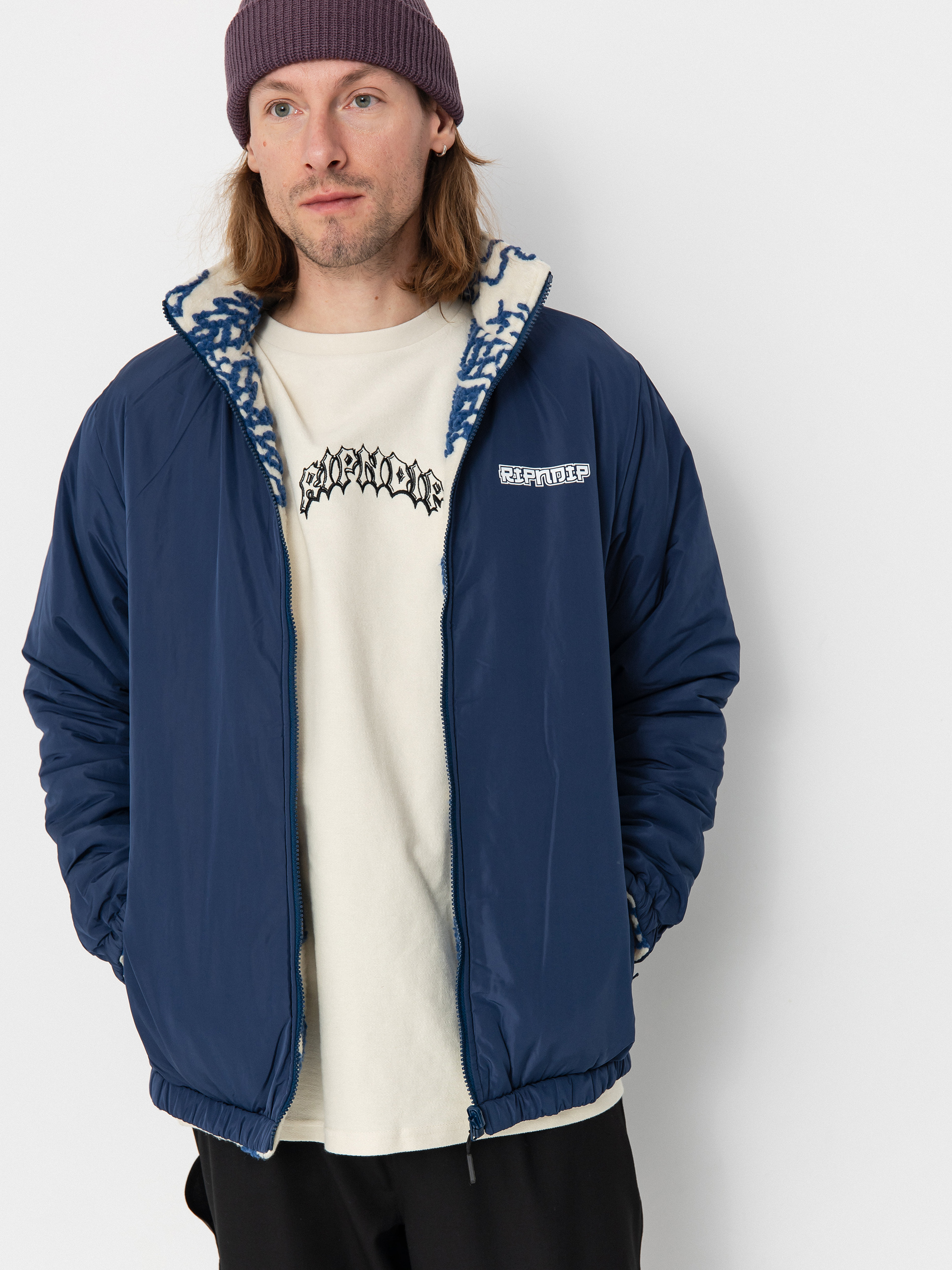 Kurtka RipNDip Haku Reversible (off white/navy)