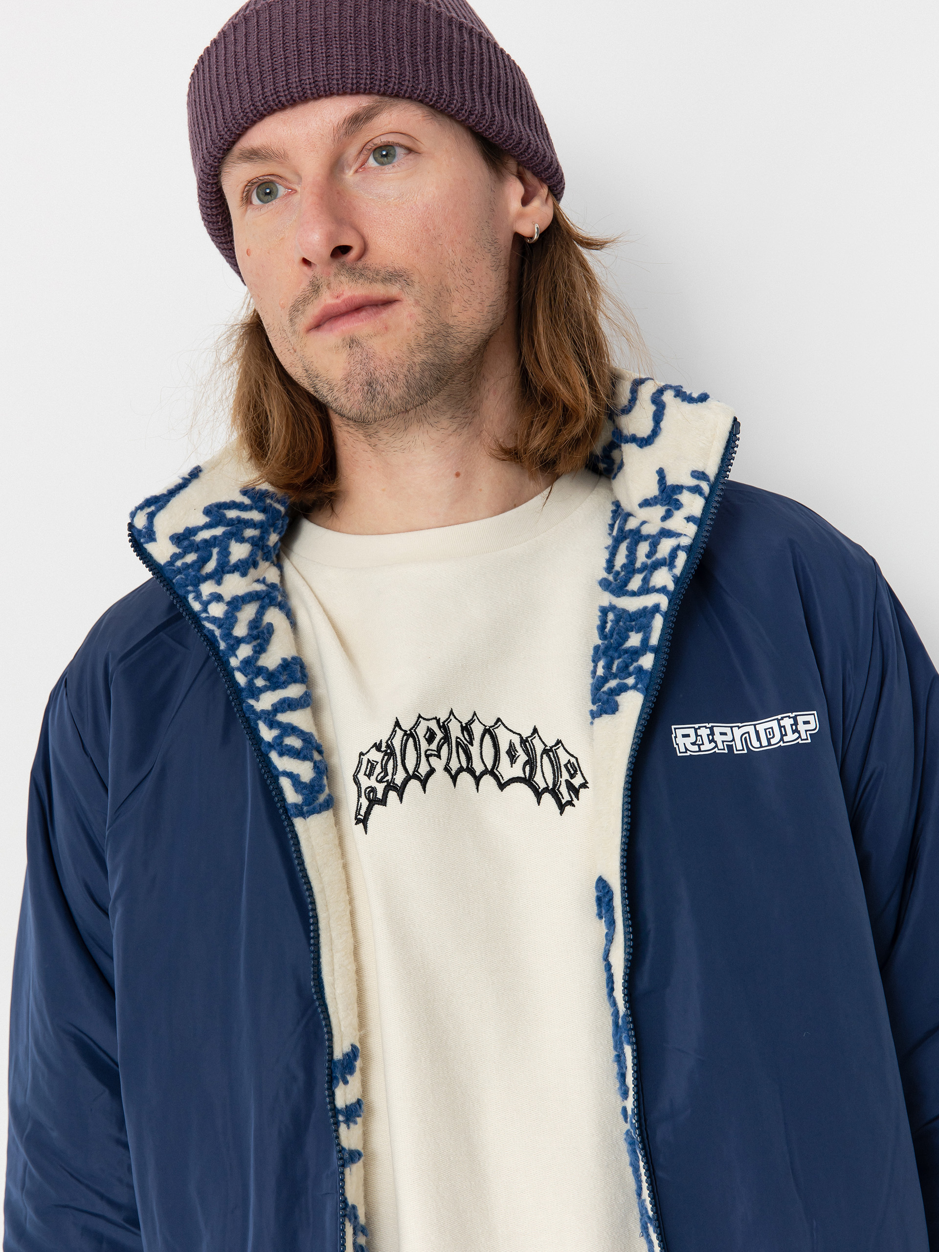 Kurtka RipNDip Haku Reversible (off white/navy)