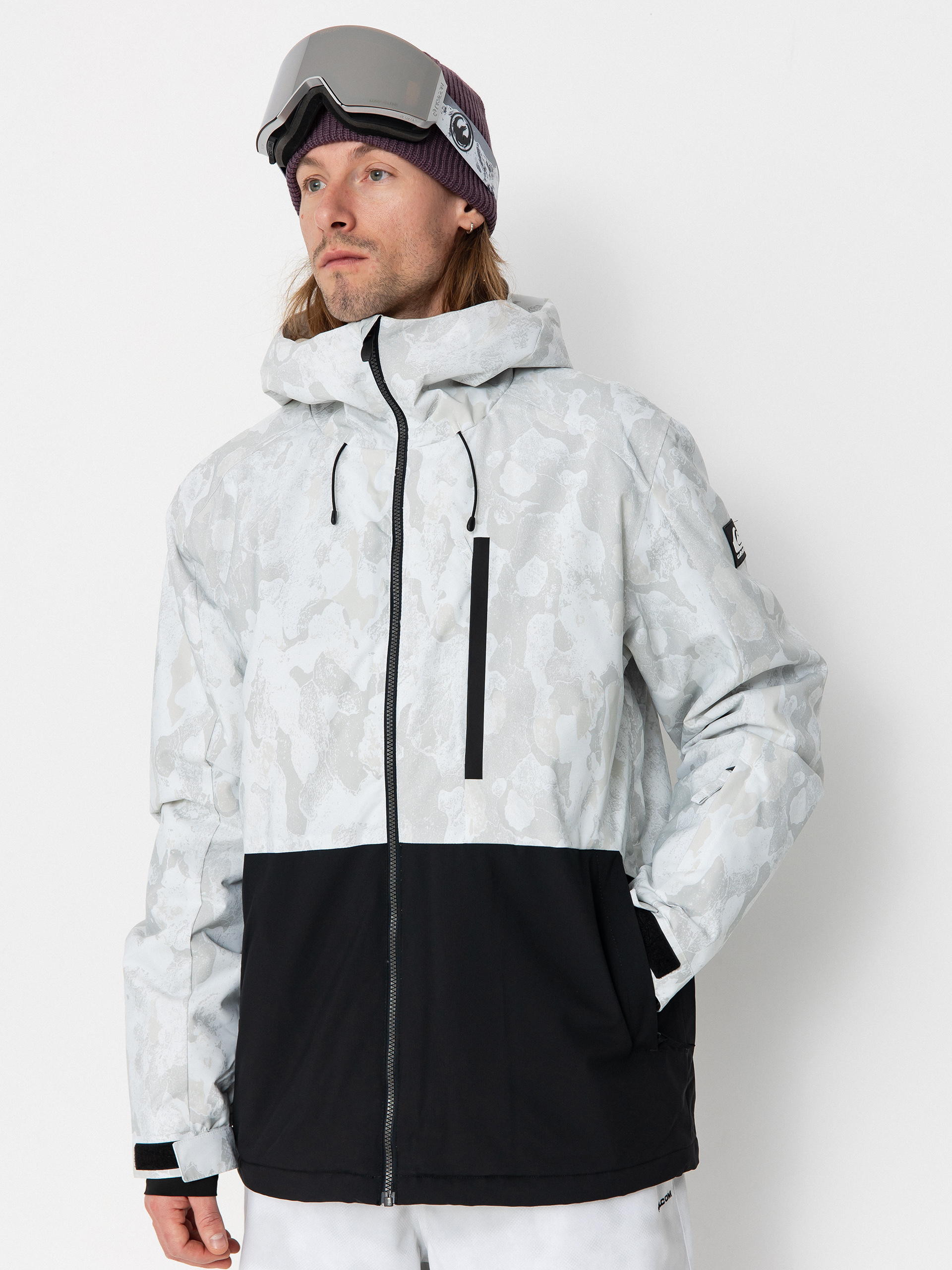 Męska Kurtka snowboardowa Quiksilver Mission Printed Block (nature zoom birch)