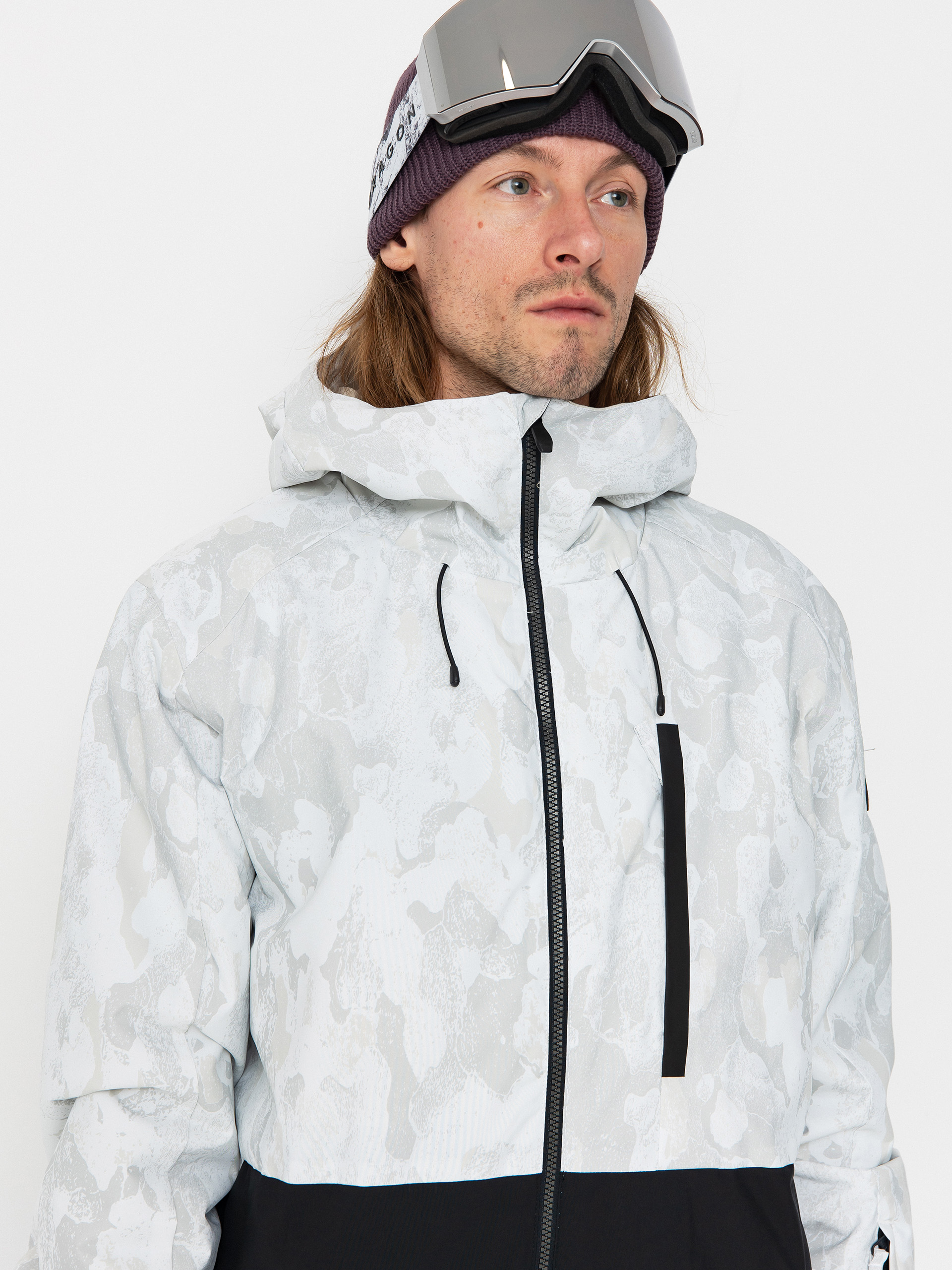 Męska Kurtka snowboardowa Quiksilver Mission Printed Block (nature zoom birch)