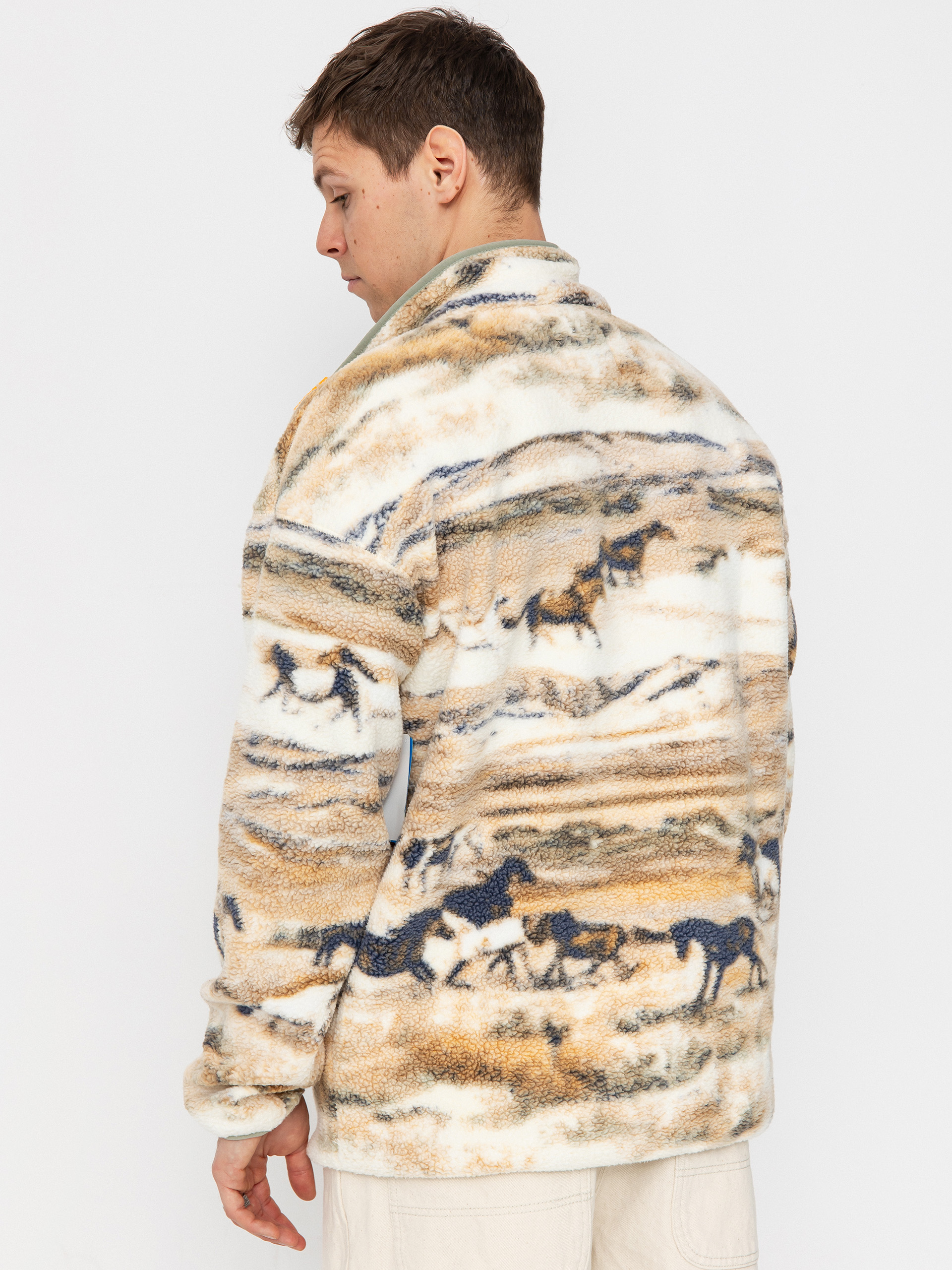 Męski Polar Columbia Helvetia II Printed Half Snap (lemon wash roam)