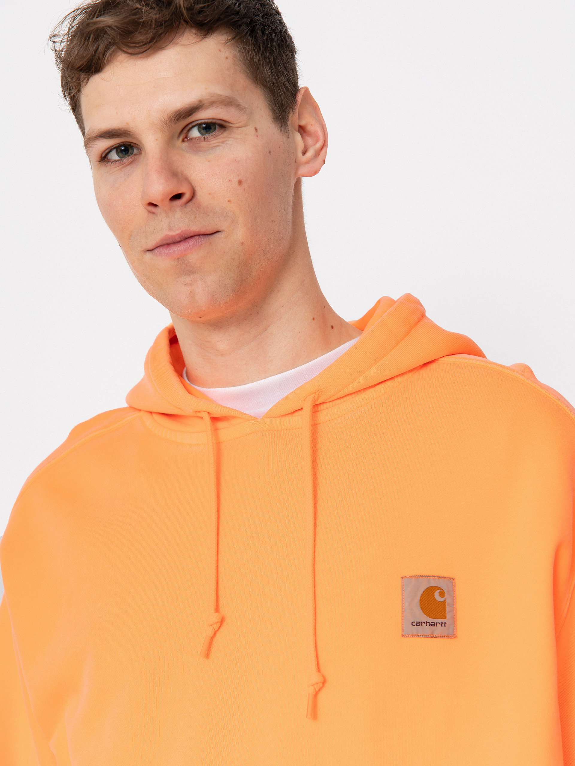 Bluza z kapturem Carhartt WIP Industry HD (lumo orange)