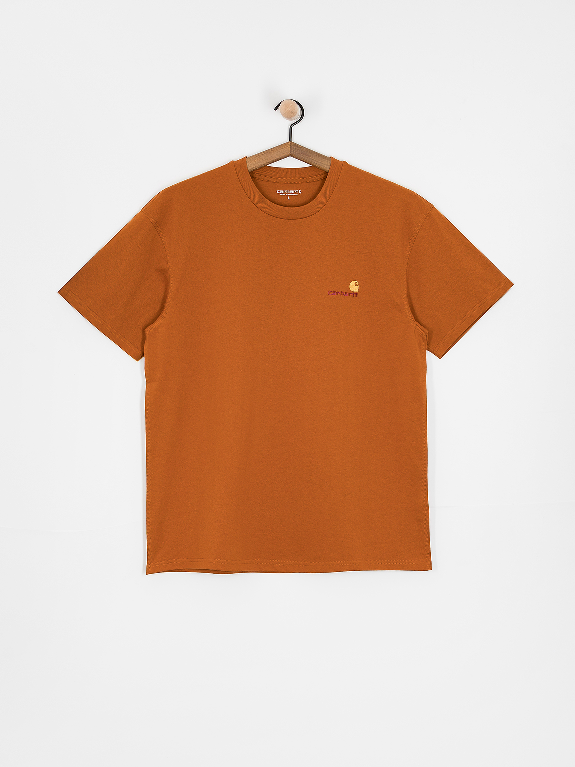 T-shirt Carhartt WIP American Script (sienna)