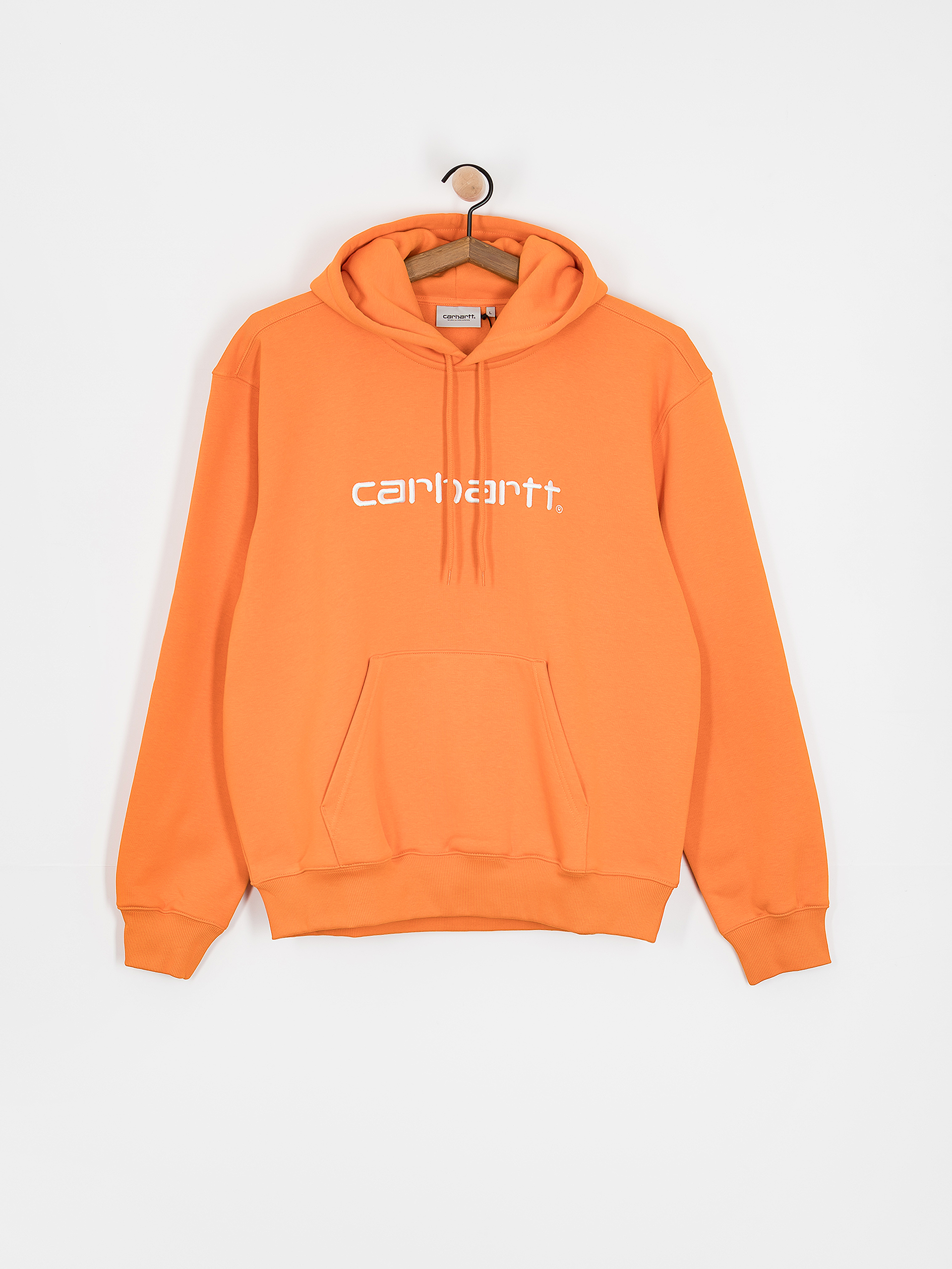 Bluza z kapturem Carhartt WIP Carhartt HD (pumpkin/white)