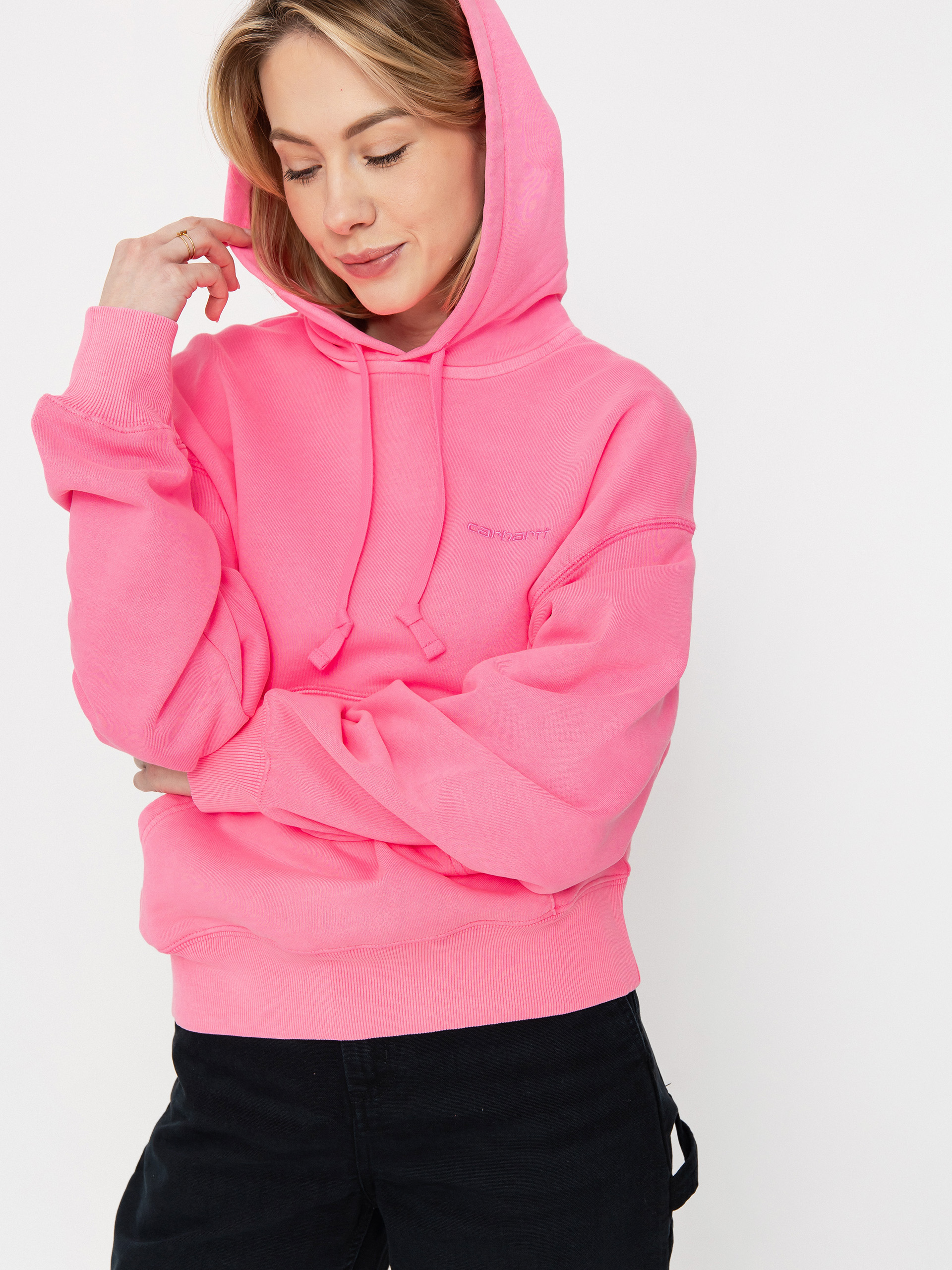 Bluza z kapturem Carhartt WIP Lumo HD Wmn (lumo pink)