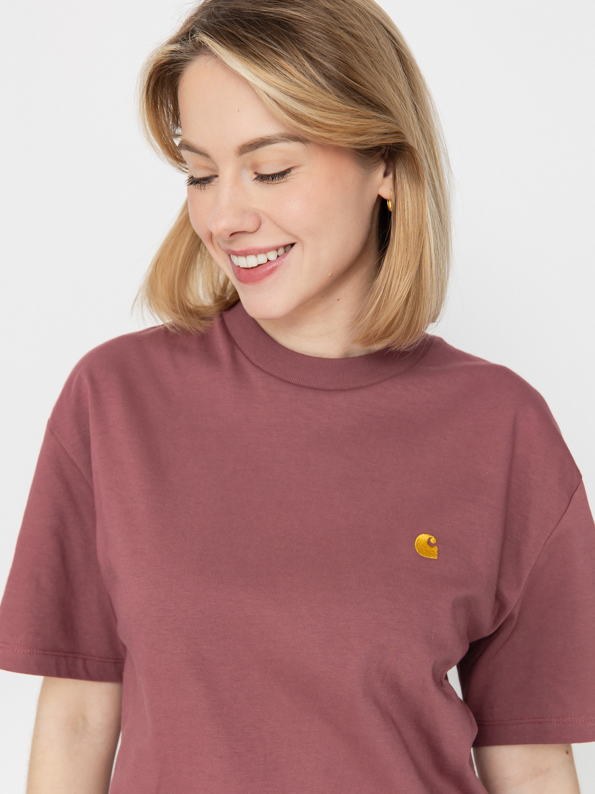 T-shirt Carhartt WIP Chase Wmn (dusky pink/gold)