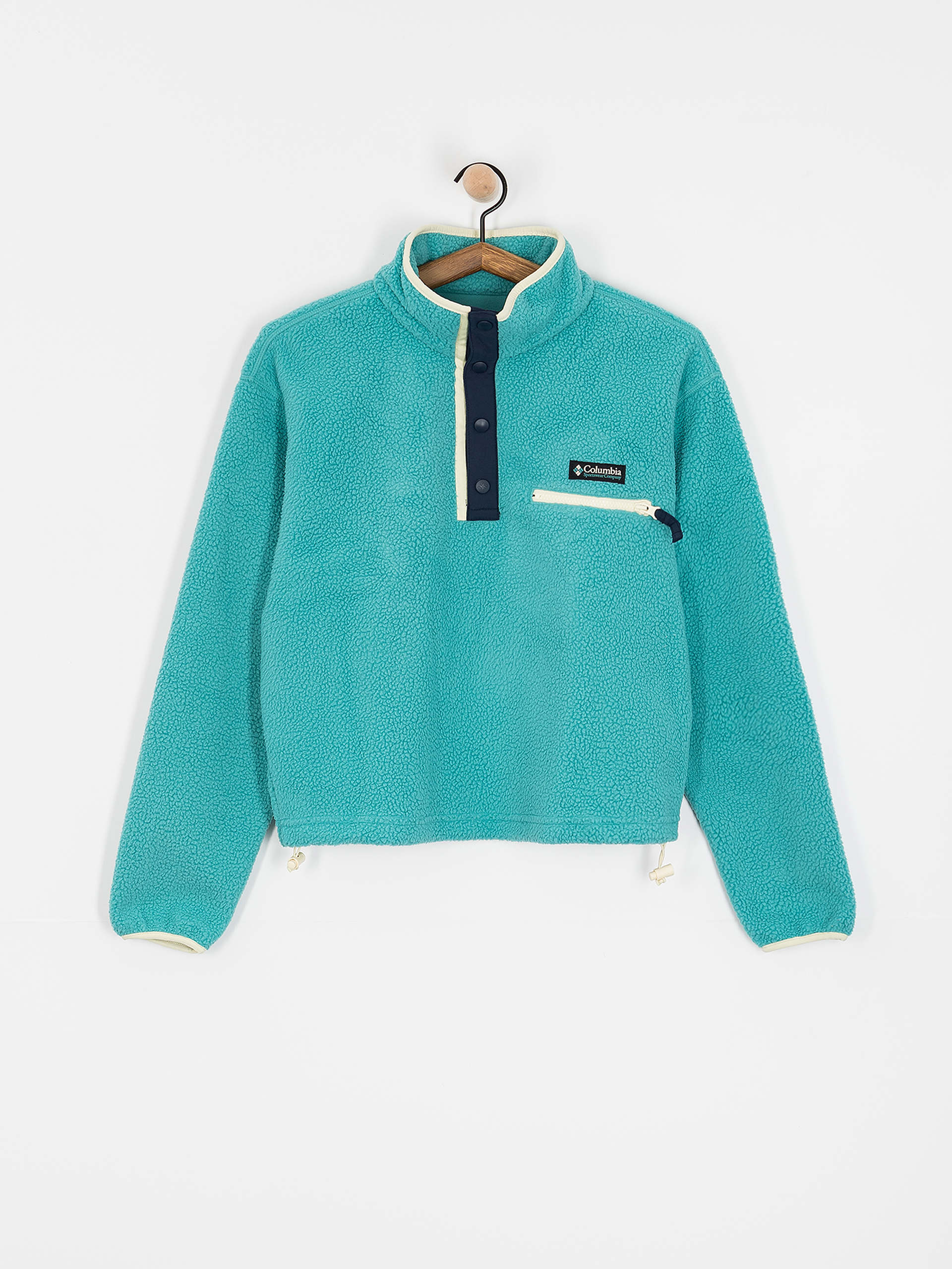 Polar Columbia Helvetia II Cropped Half Snap Wmn (teal)