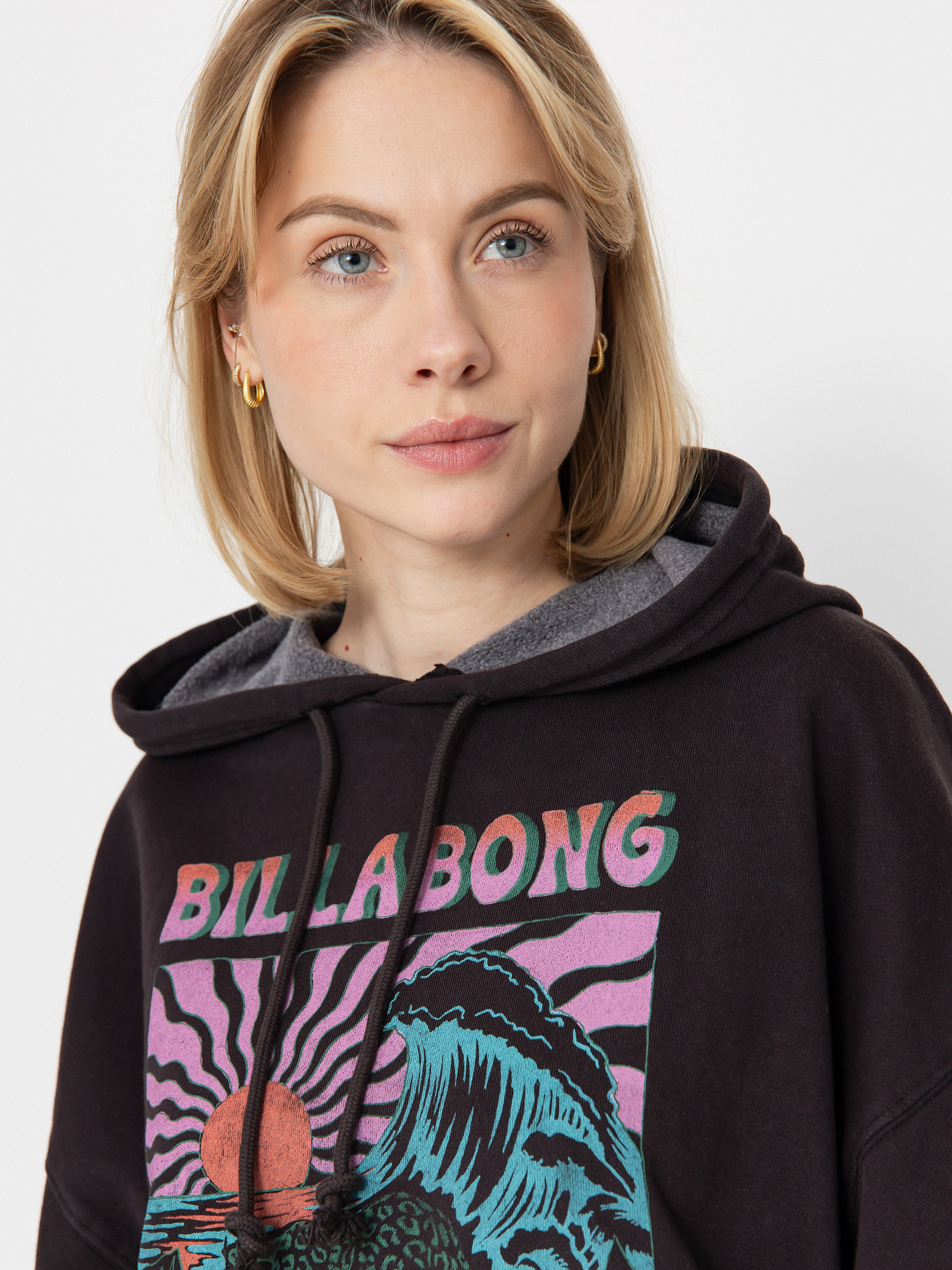 Bluza z kapturem Billabong Keep It Up HD Wmn (black sands)
