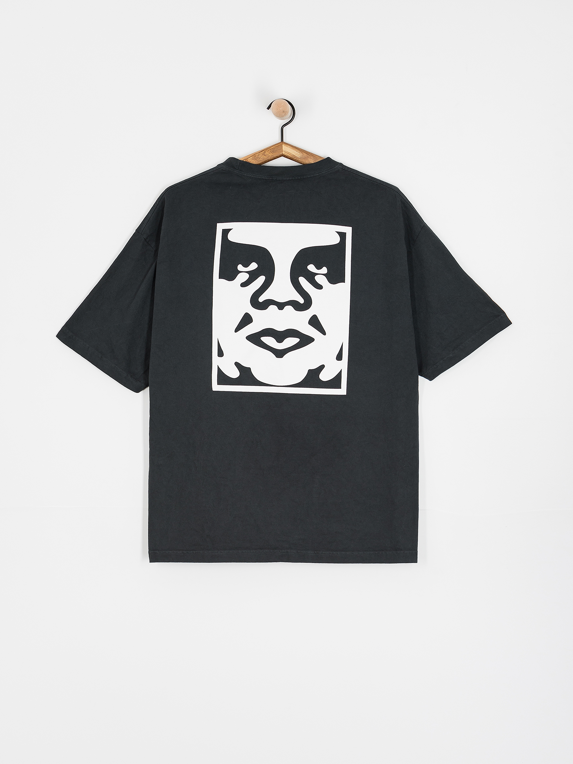 T-shirt OBEY Bold Icon Face (pigment true vintage black)