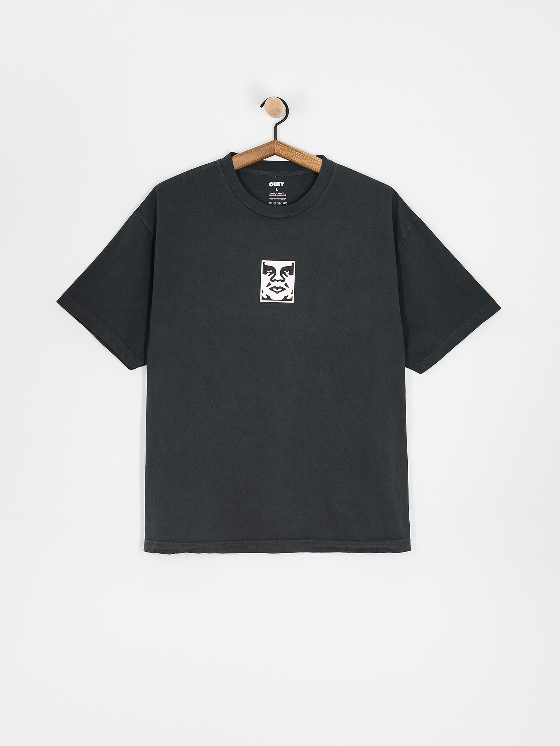 T-shirt OBEY Icon Face (pigment true vintage black)