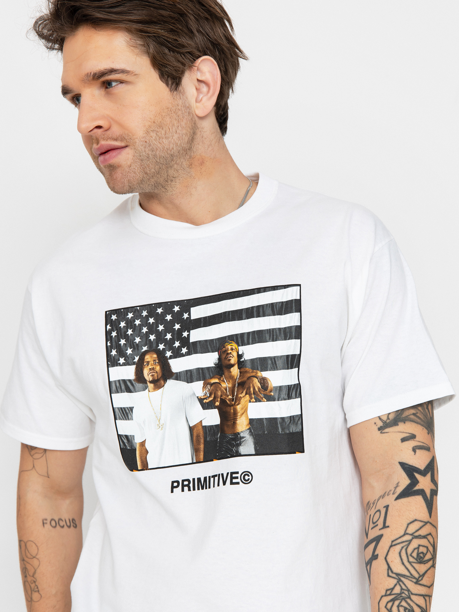 T-shirt Primitive Stripes (white)