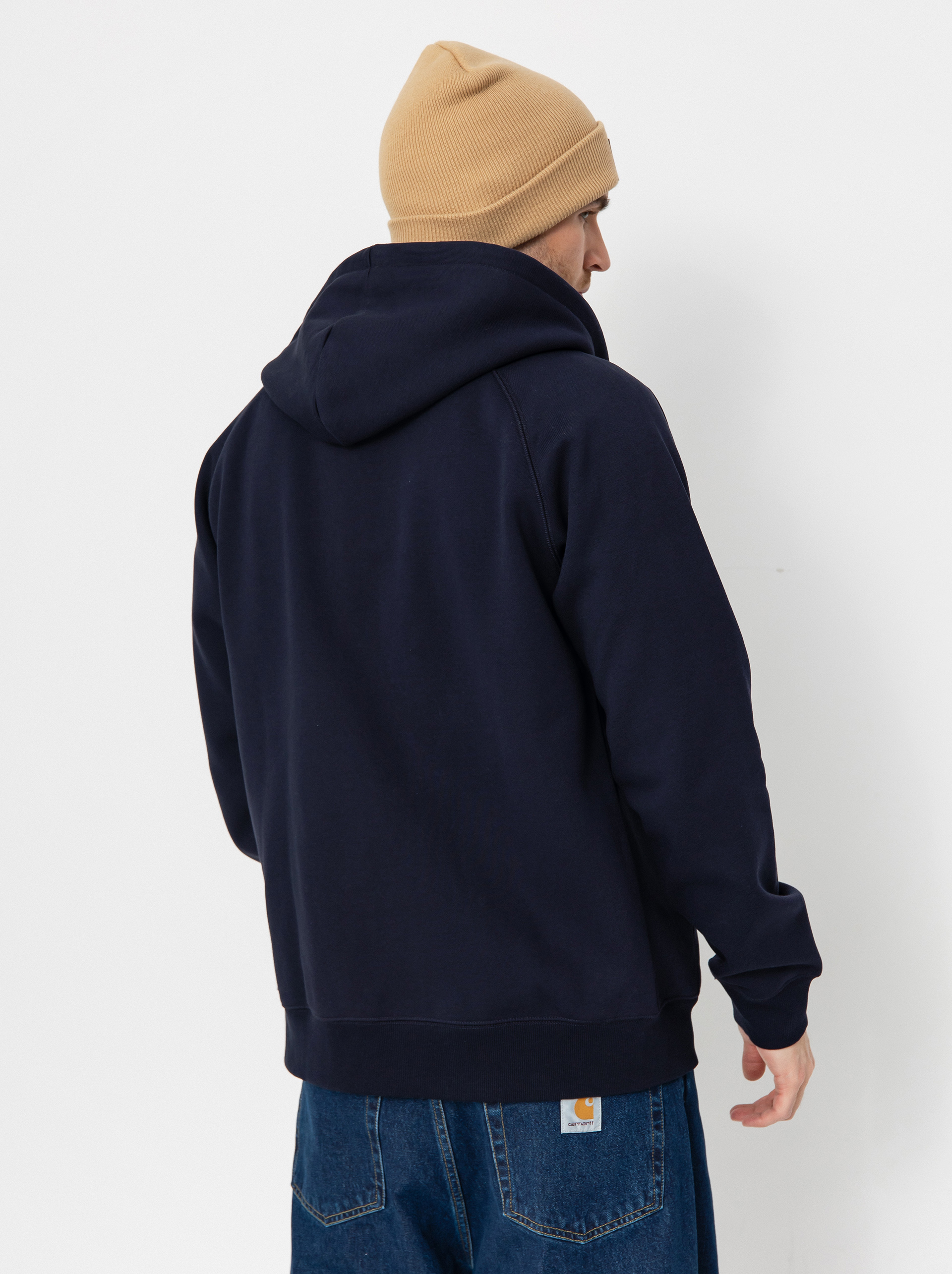Bluza z kapturem Carhartt WIP Chase ZHD (dark navy/gold)