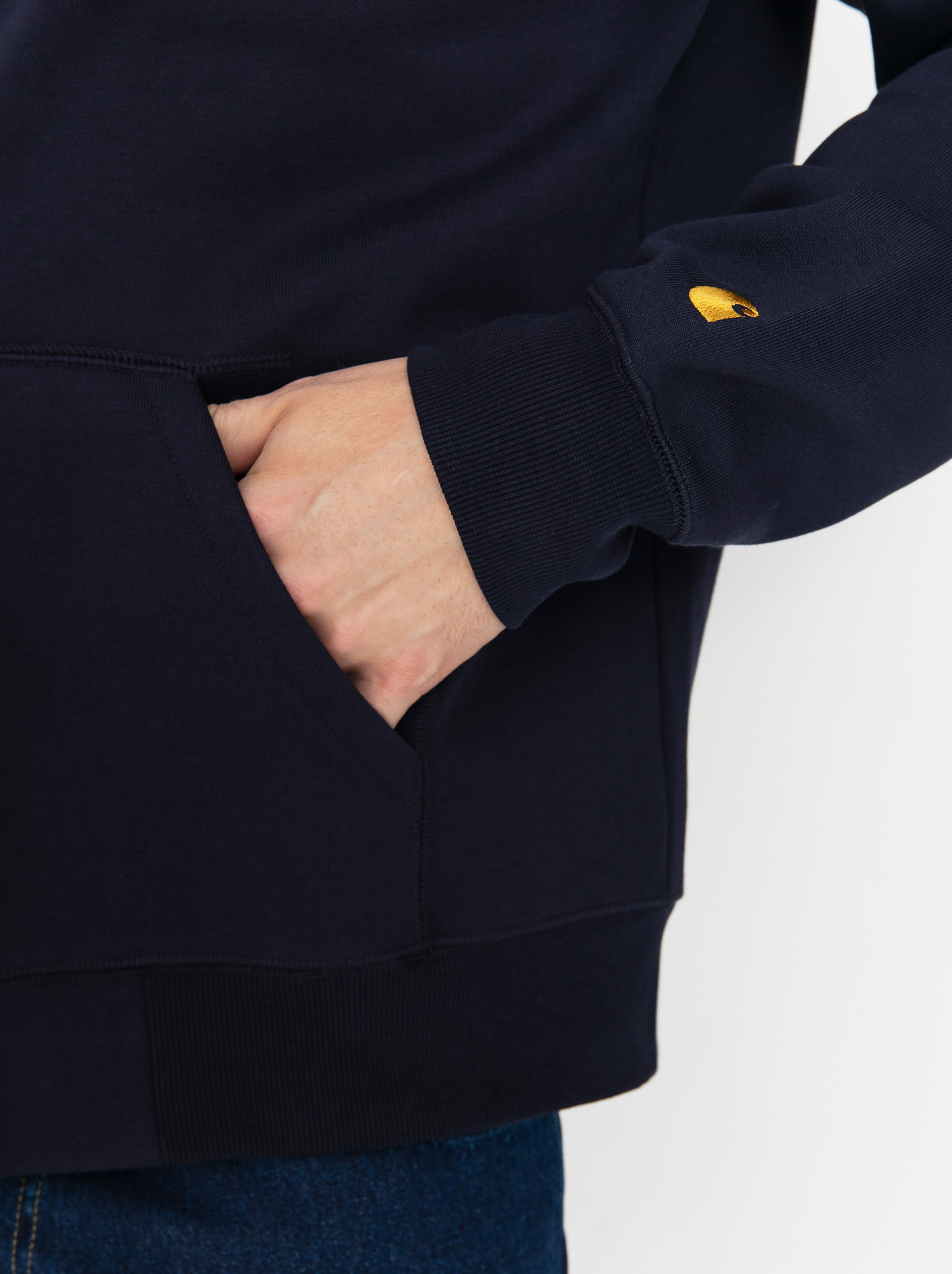 Bluza z kapturem Carhartt WIP Chase ZHD (dark navy/gold)