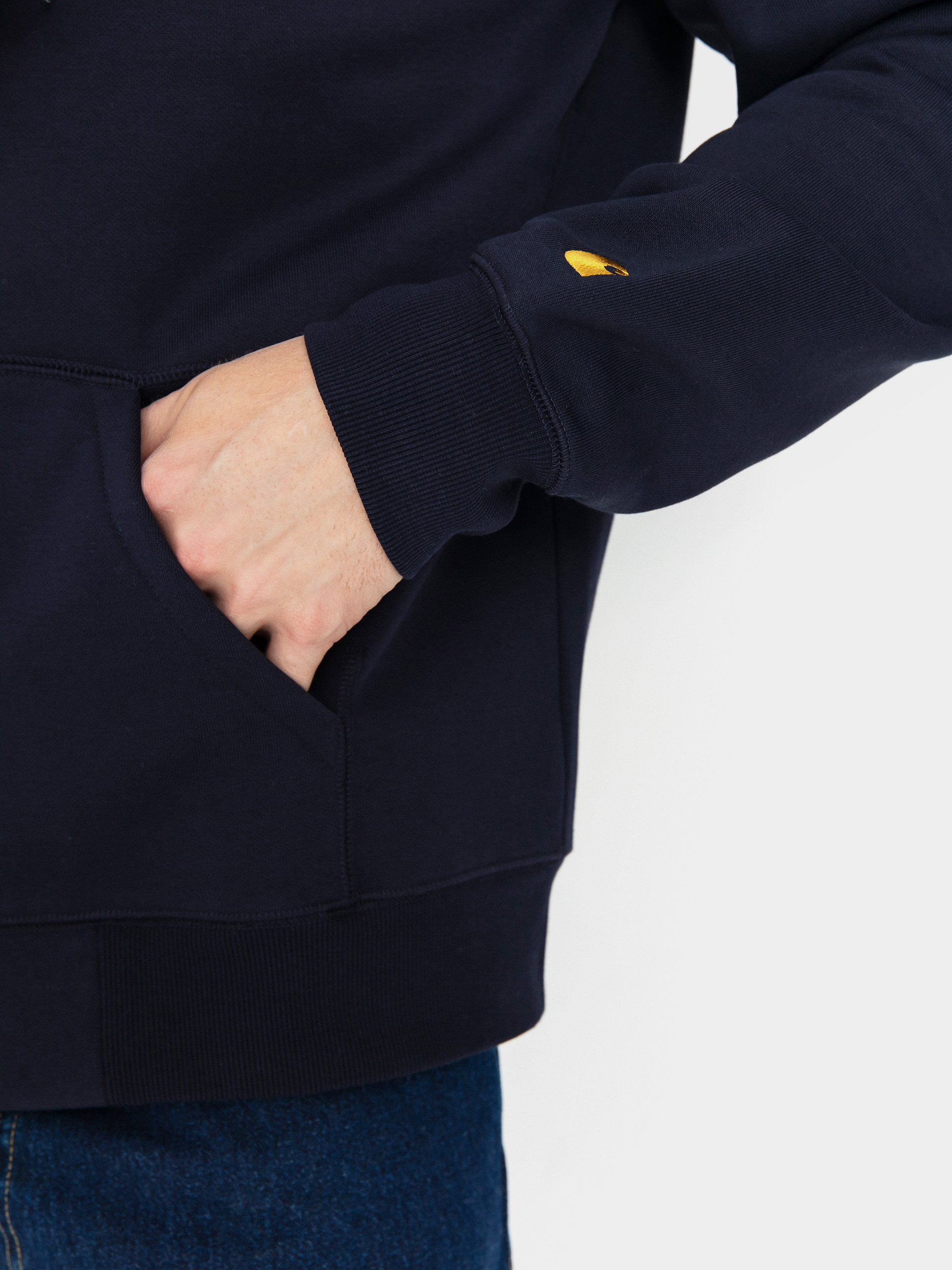 Bluza z kapturem Carhartt WIP Chase ZHD (dark navy/gold)
