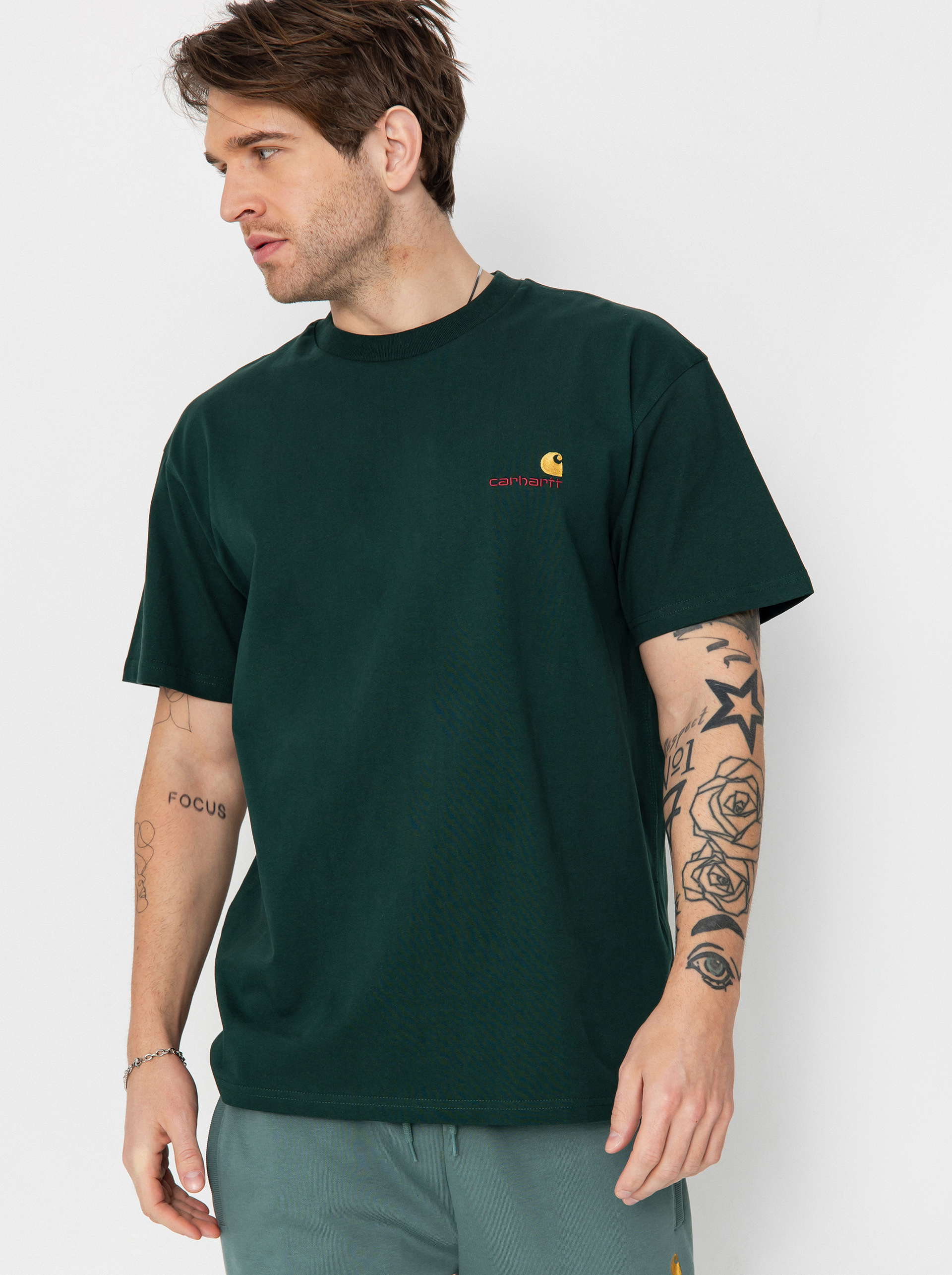 T-shirt Carhartt WIP American Script (conifer)